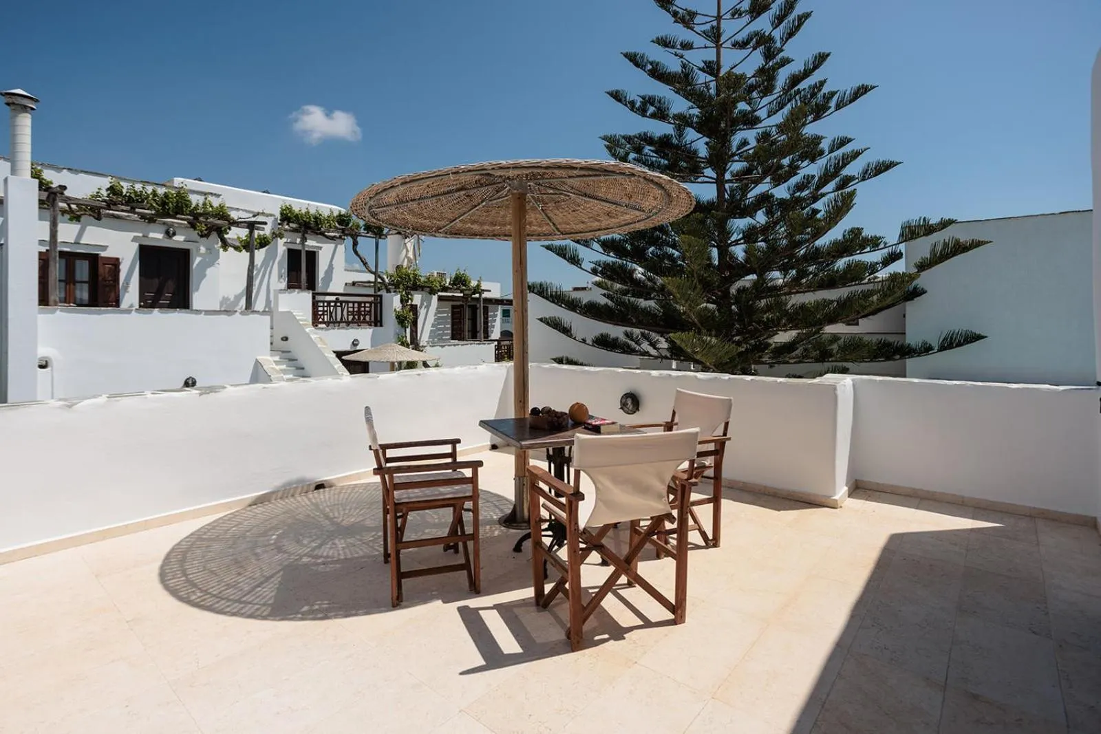 Patio in Anemomilos Beach hotel