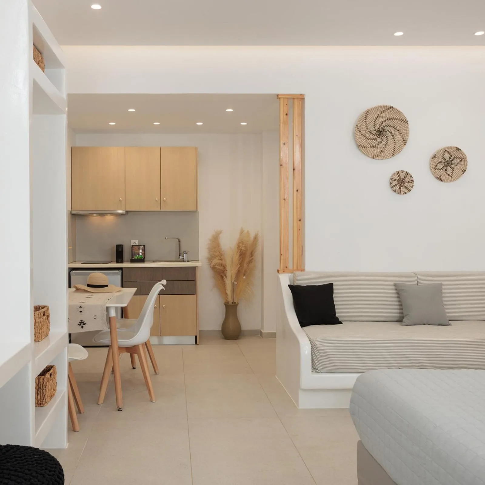 Kitchen or kitchenette in Anemomilos Beach hotel