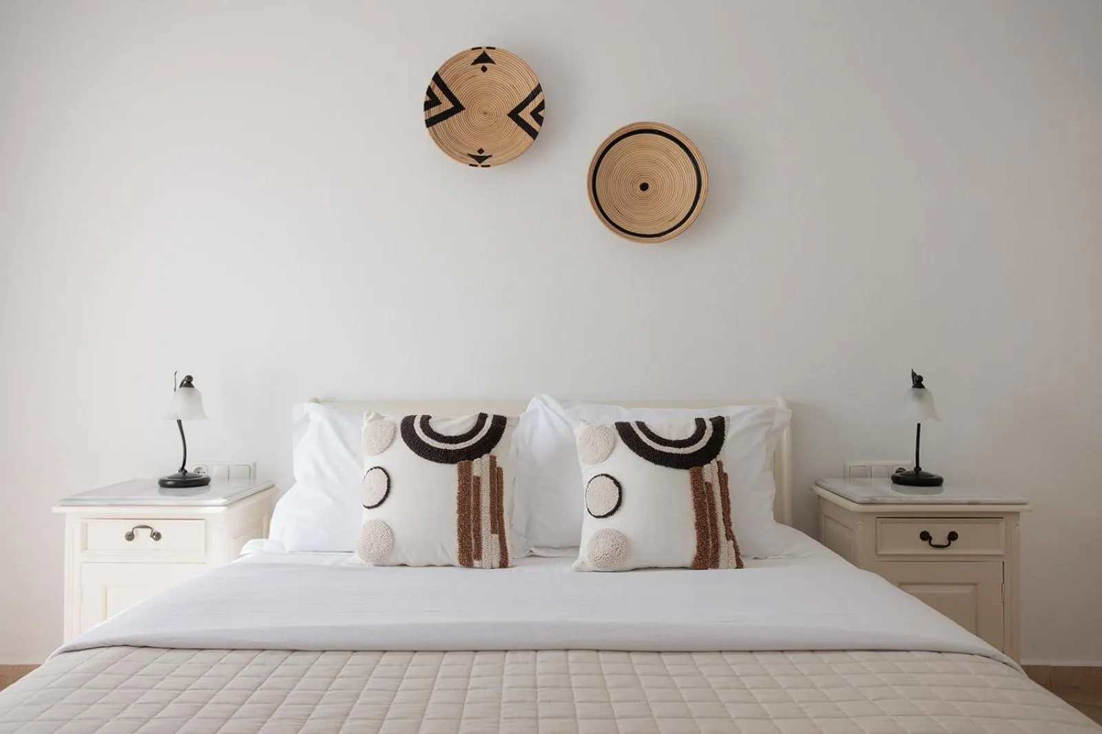 Bed in Anemomilos Beach hotel