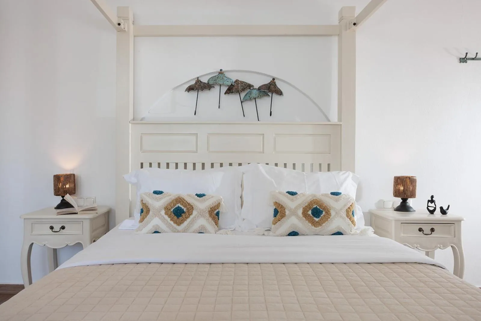 Bed in Anemomilos Beach hotel