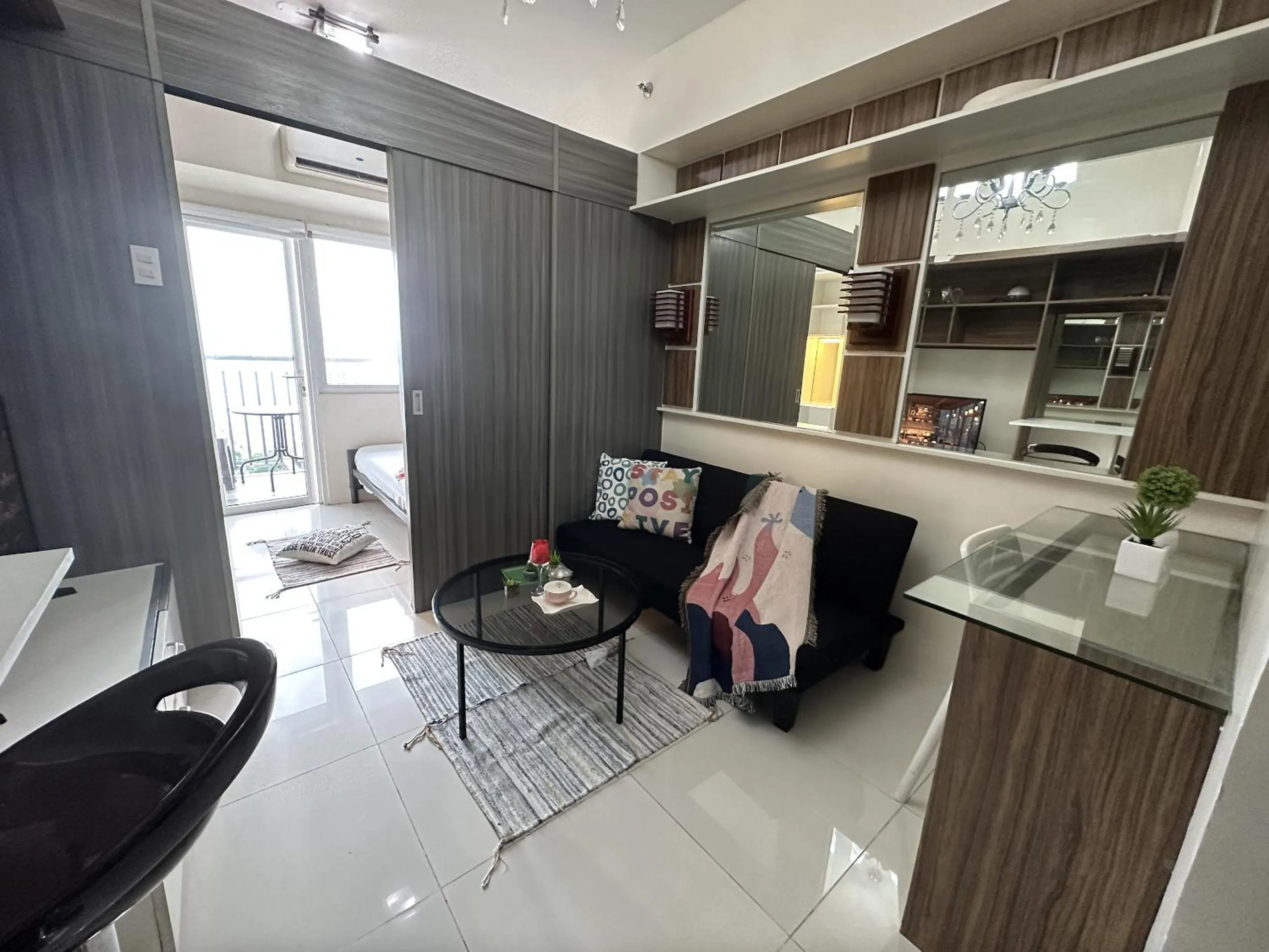 Kitchen or kitchenette, Seating Area in Green Residences Stays by PBYY
