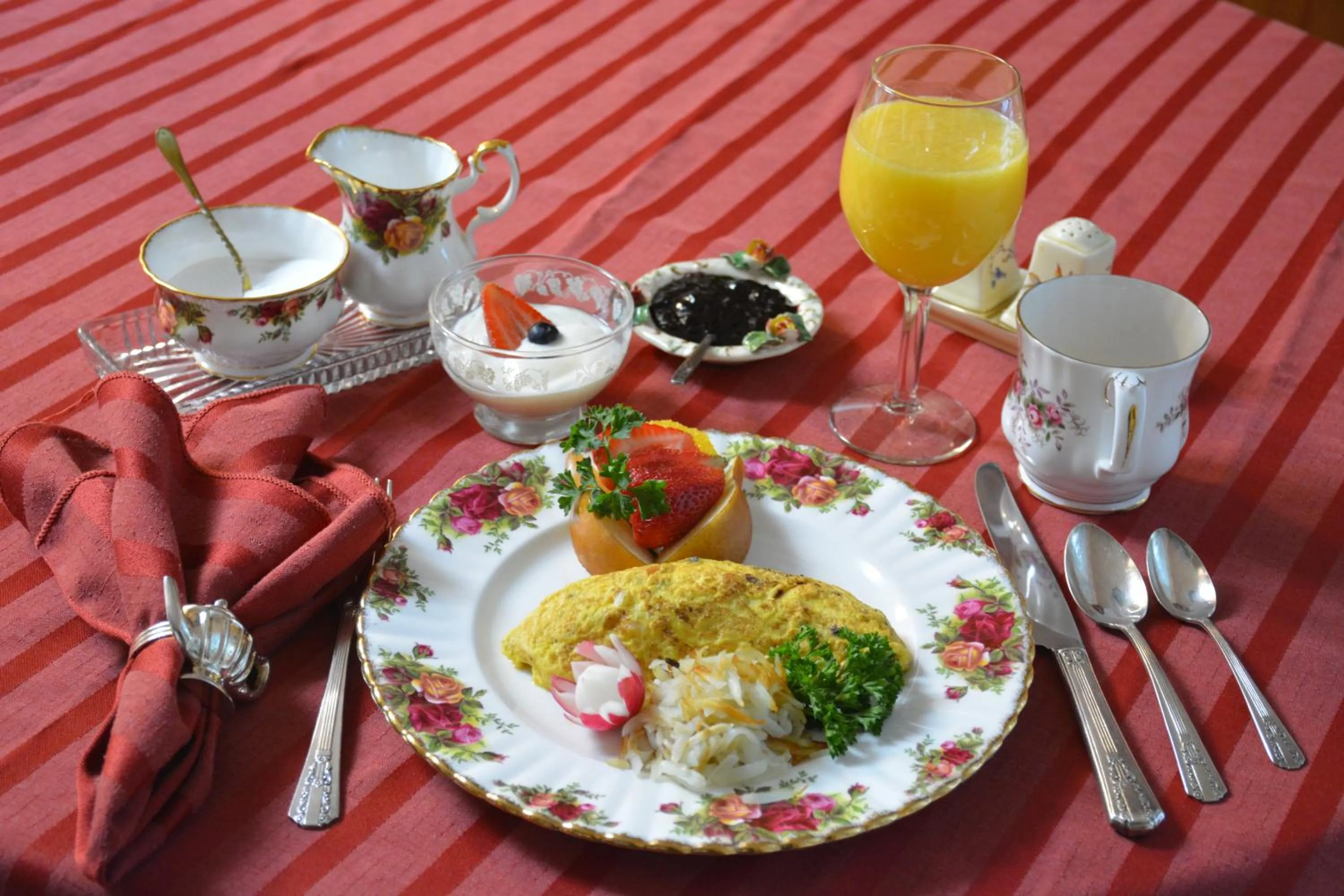 American breakfast in Tea Cozy Bed & Breakfast