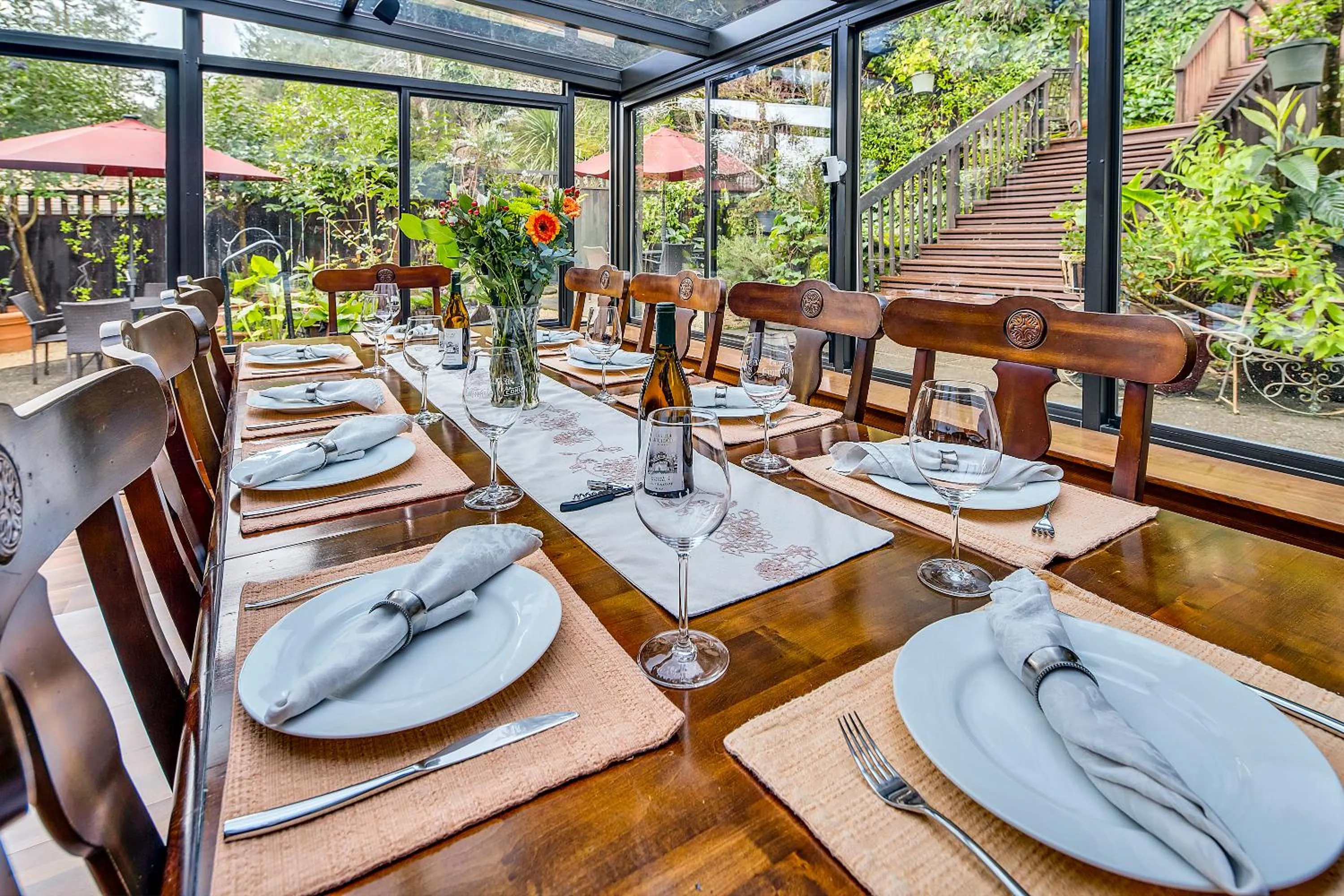 Patio in Calistoga Wine Way Inn