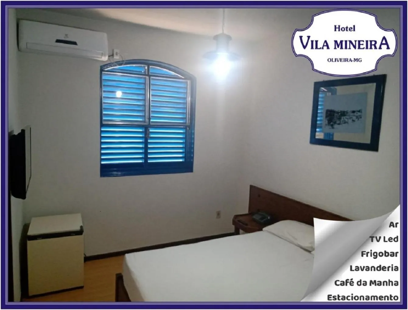 Bed in Hotel Vila Mineira