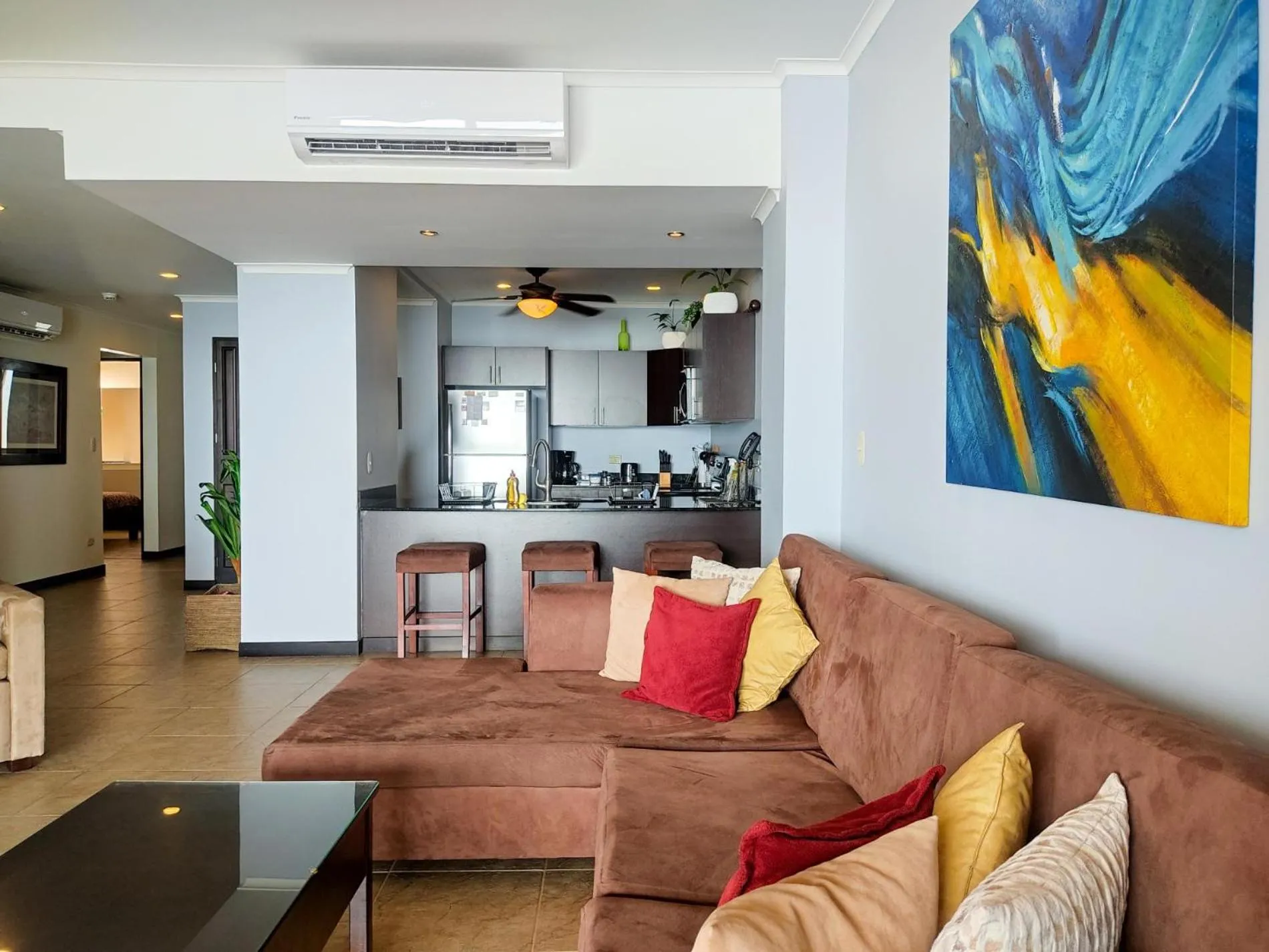 Floor plan in The Palms Jaco 1001 penthouse on the beach