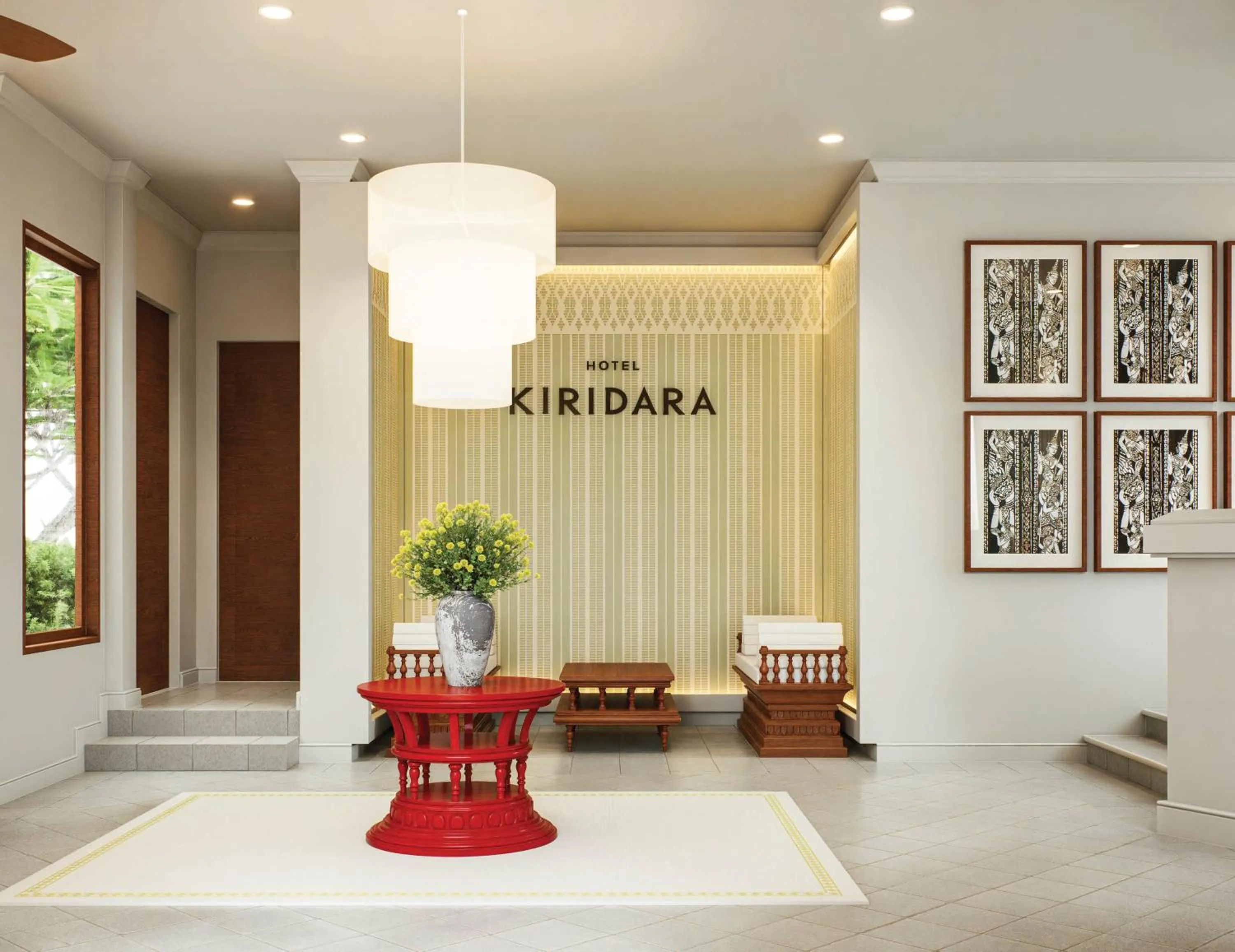 Lobby or reception in Hotel Kiridara Luang Prabang