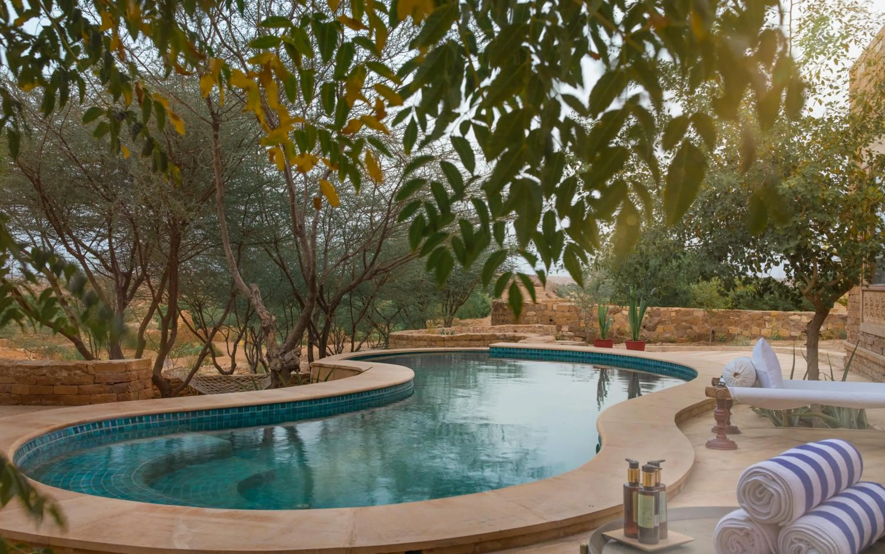 Pool view in Suryagarh Jaisalmer