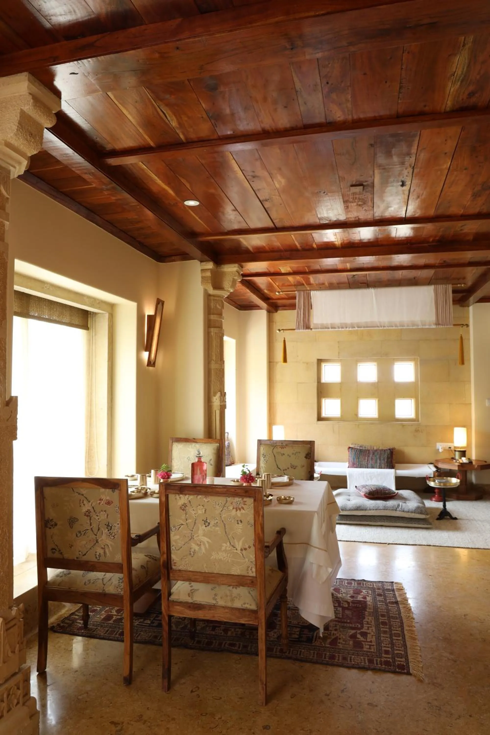 Living room in Suryagarh Jaisalmer