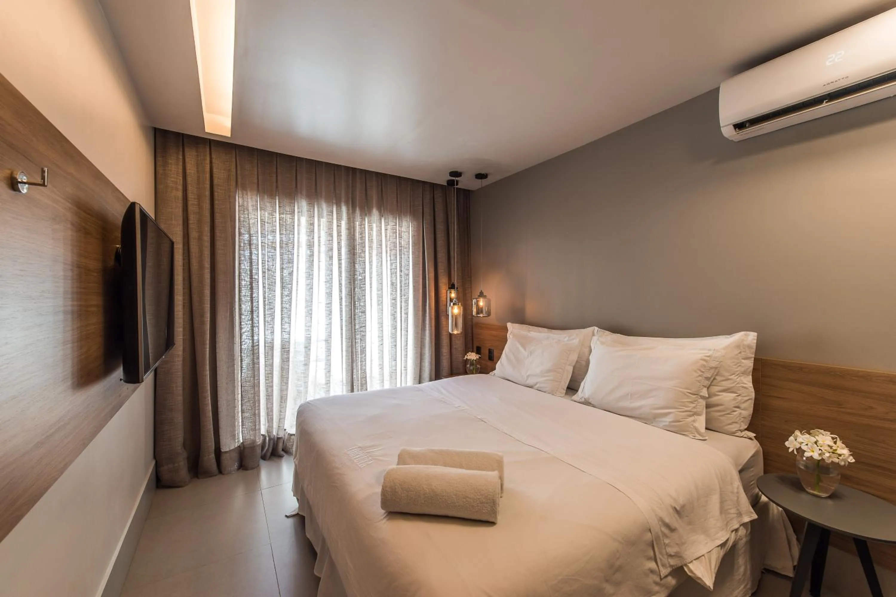 Bed in Pousada Corveta