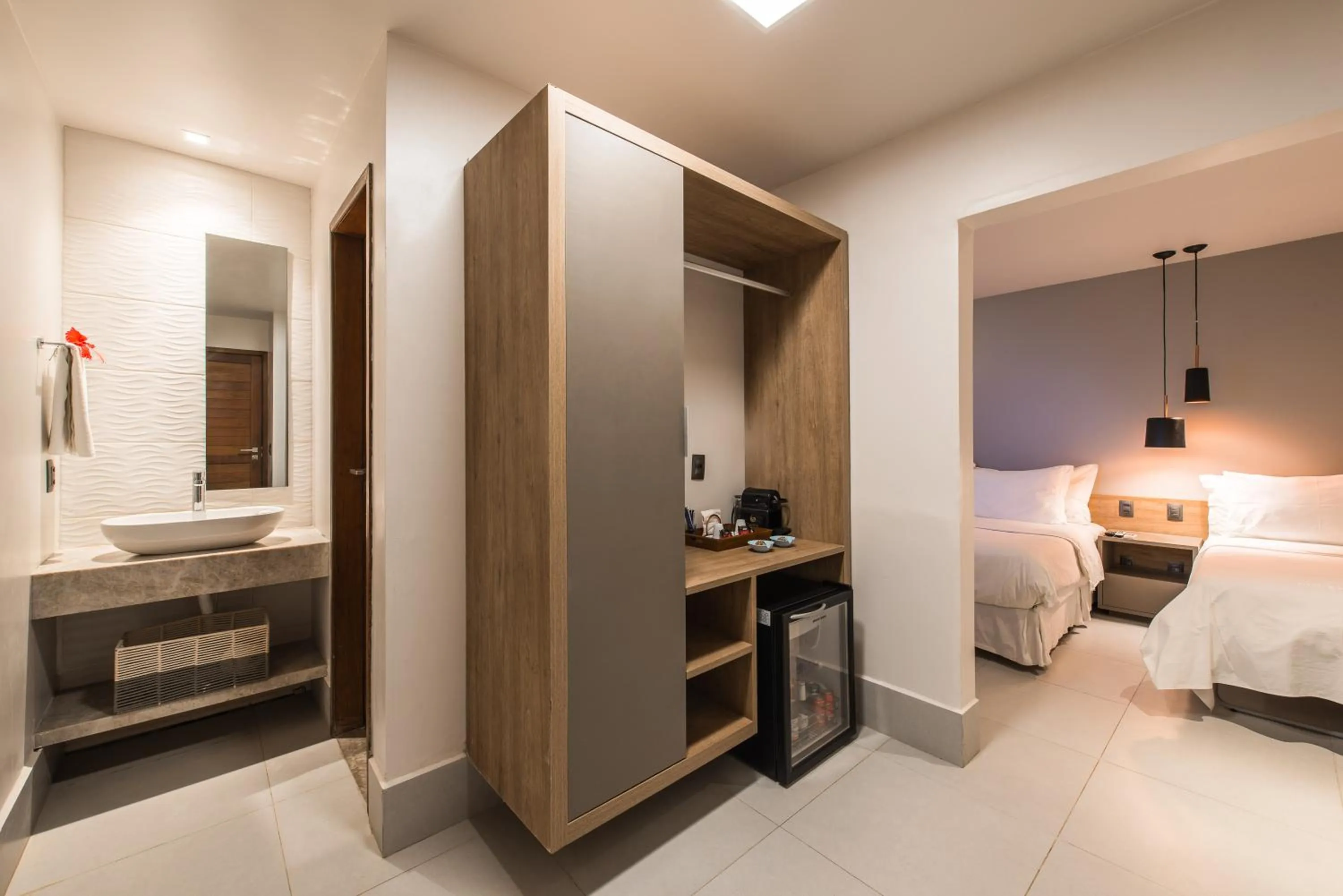 Bed in Pousada Corveta