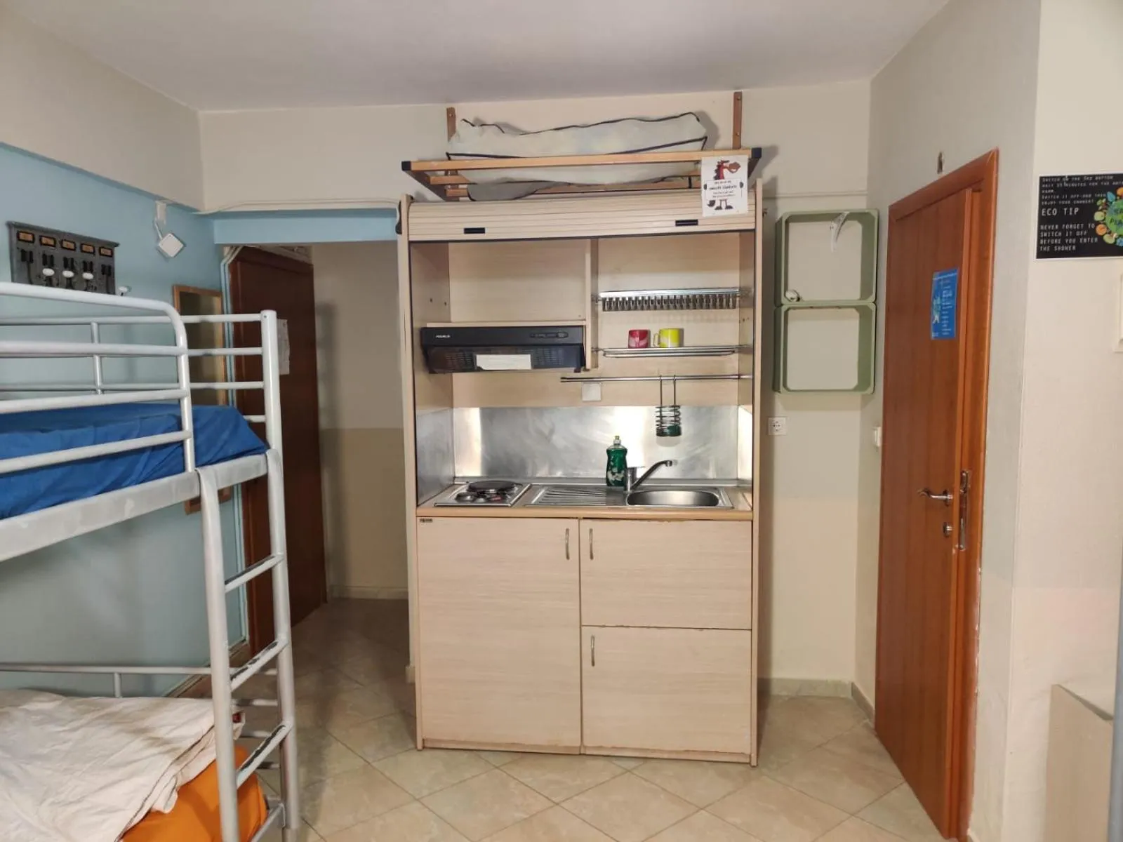 Bathroom, Bed in Studios Arabas