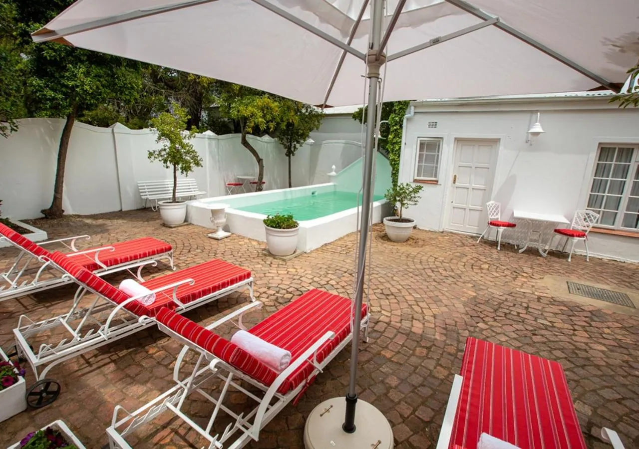 Pool view in Hotel du Vin Franschhoek