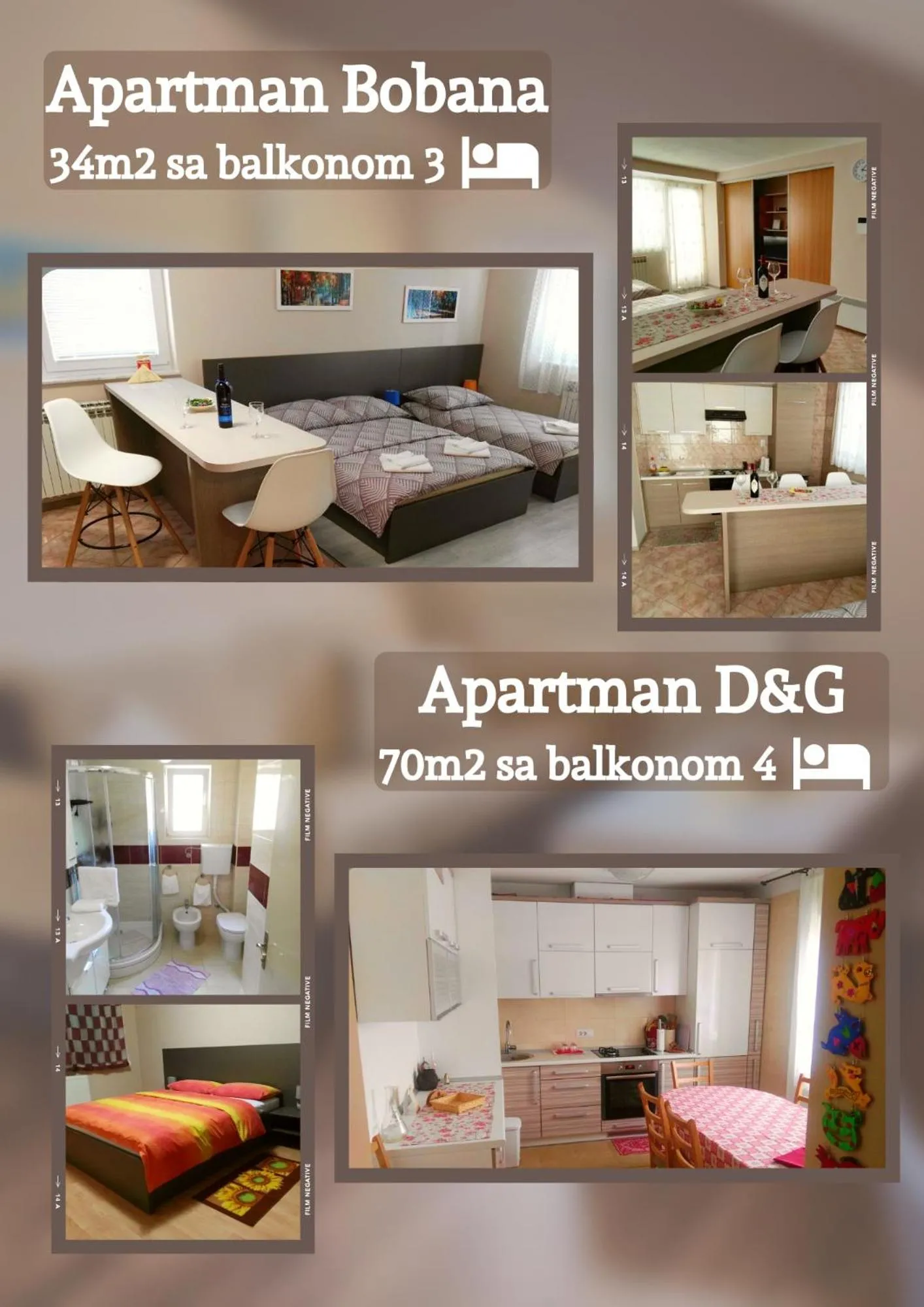 Text overlay in Apartmani Janjic