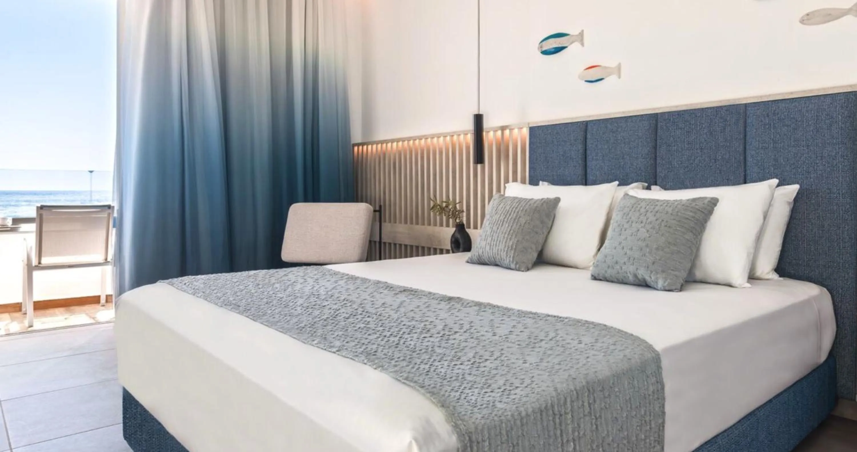 Bed in Blue Sea Beach Resort