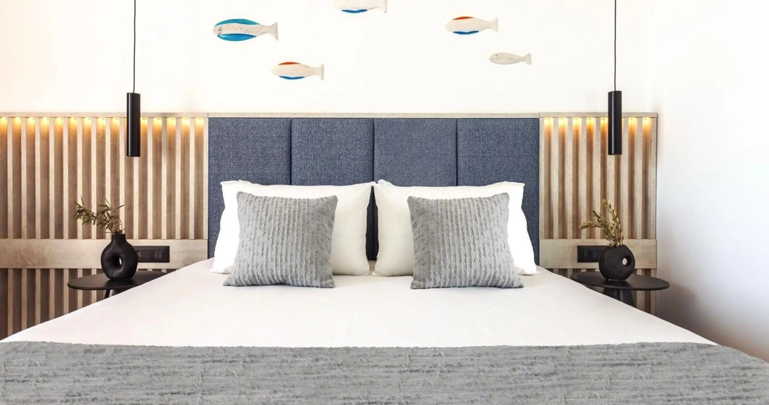 Bed in Blue Sea Beach Resort