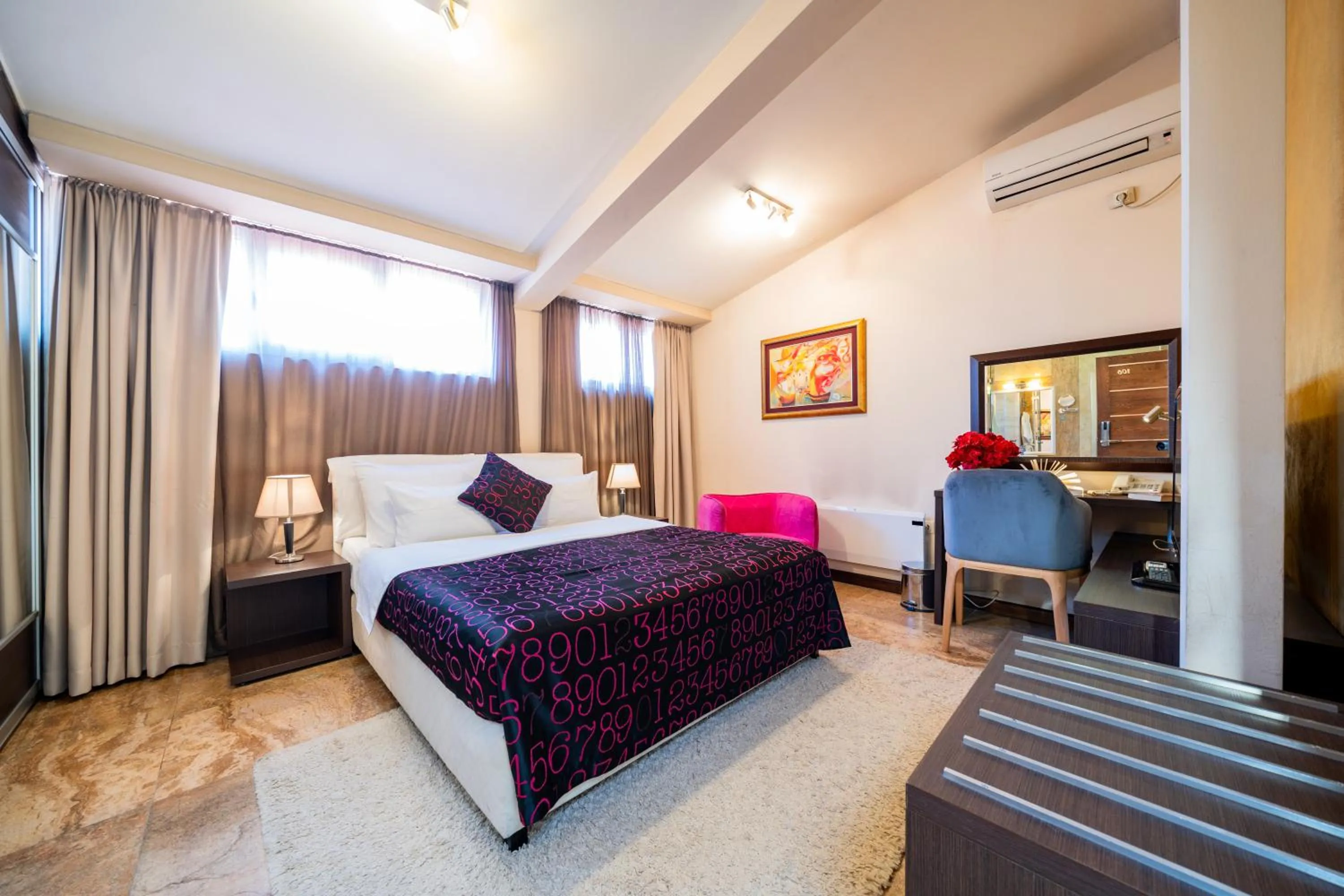 Bed in Hotel Alexandar Lux