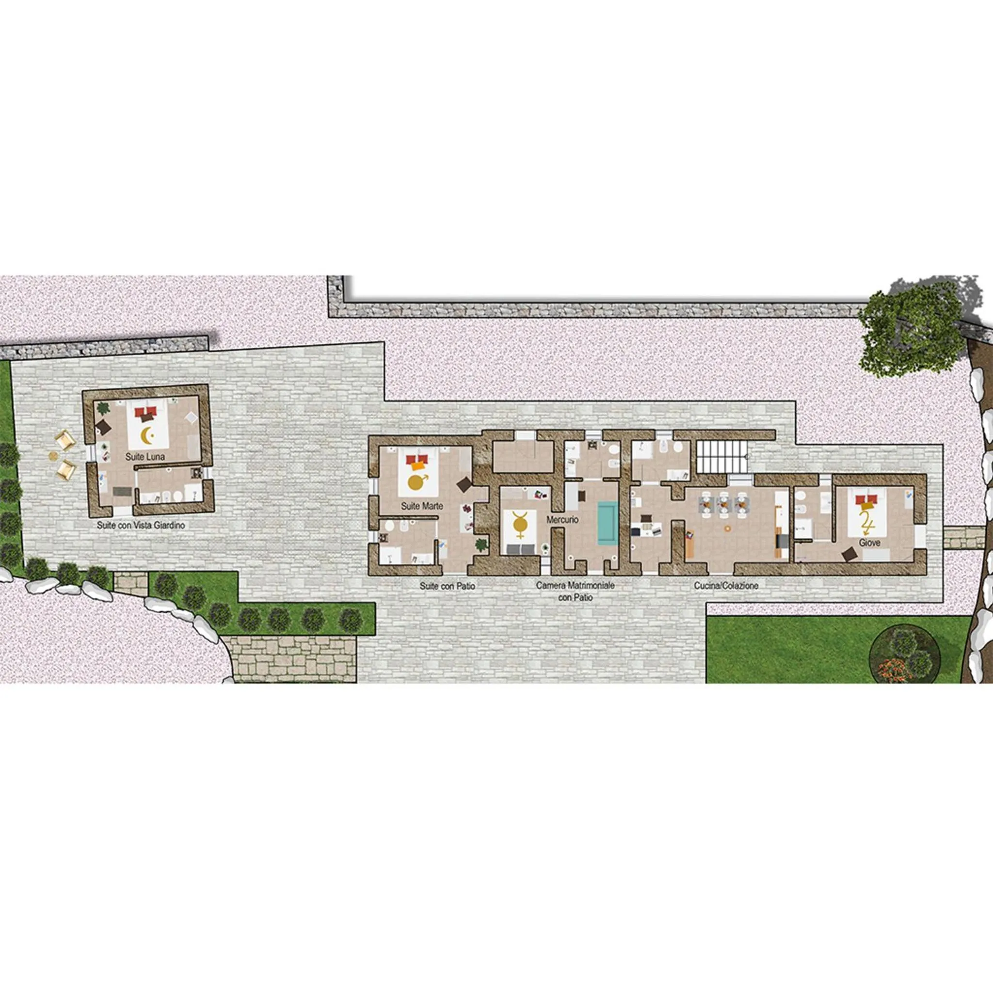 Floor plan in Vita Dorata - rural chic