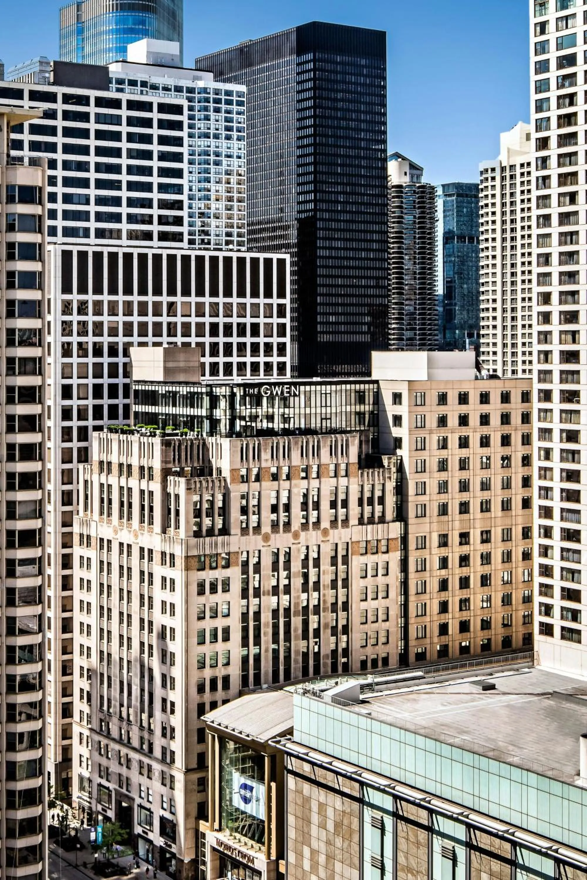 Property building in The Gwen, a Luxury Collection Hotel, Michigan Avenue Chicago