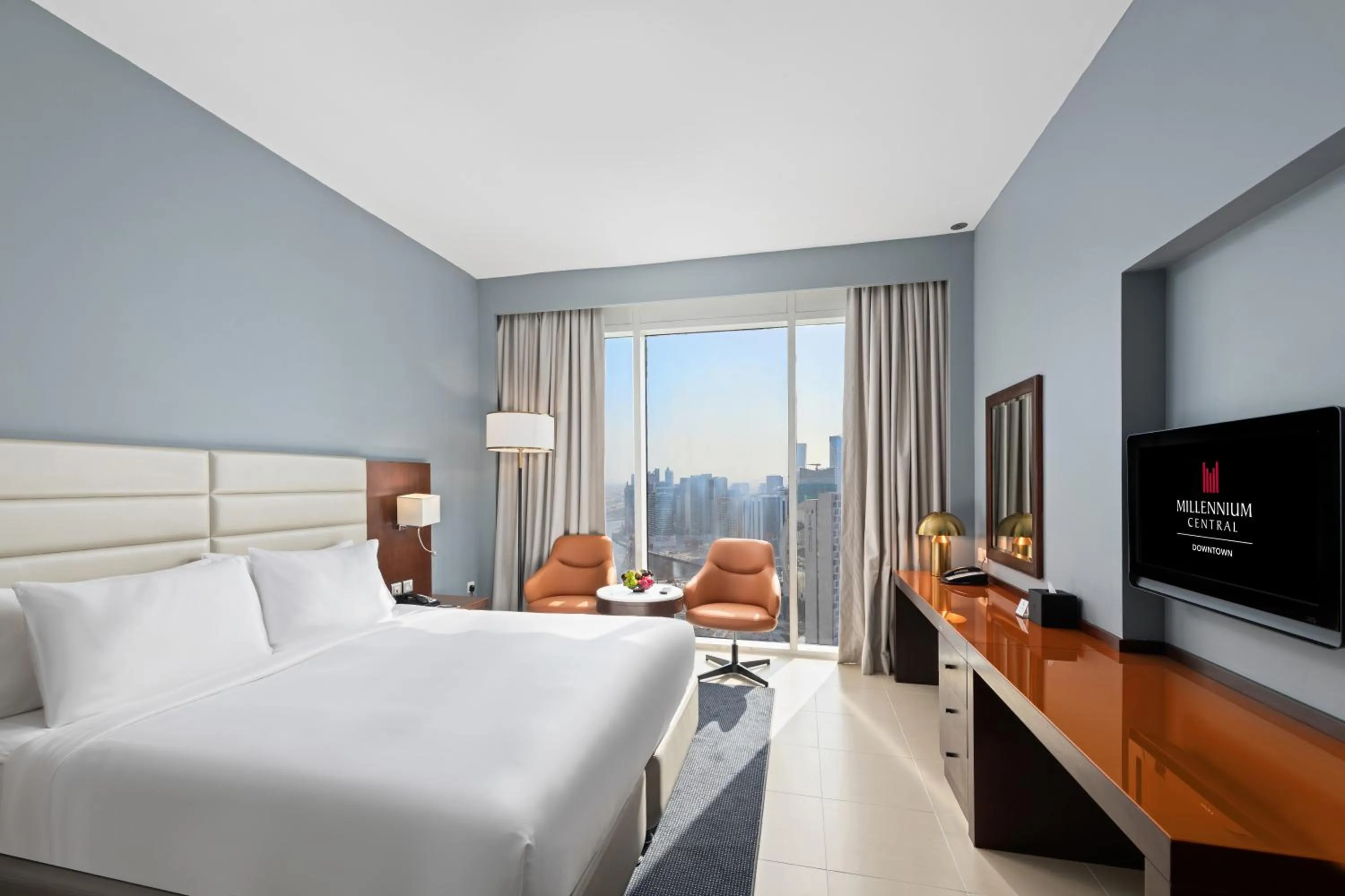 View (from property/room), Bed in Millennium Central Downtown - Dubai