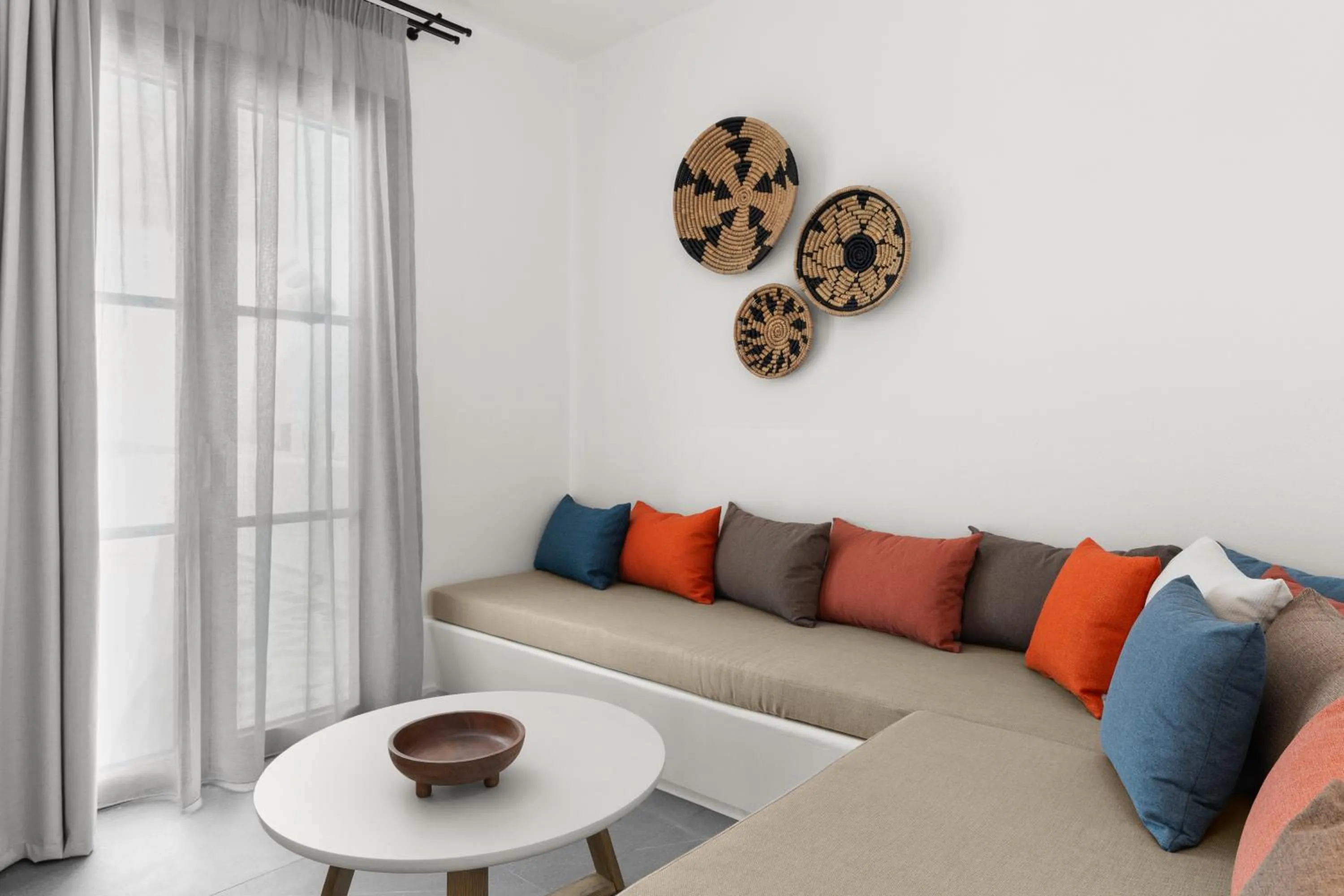 Seating area in Mr. and Mrs. White Tinos