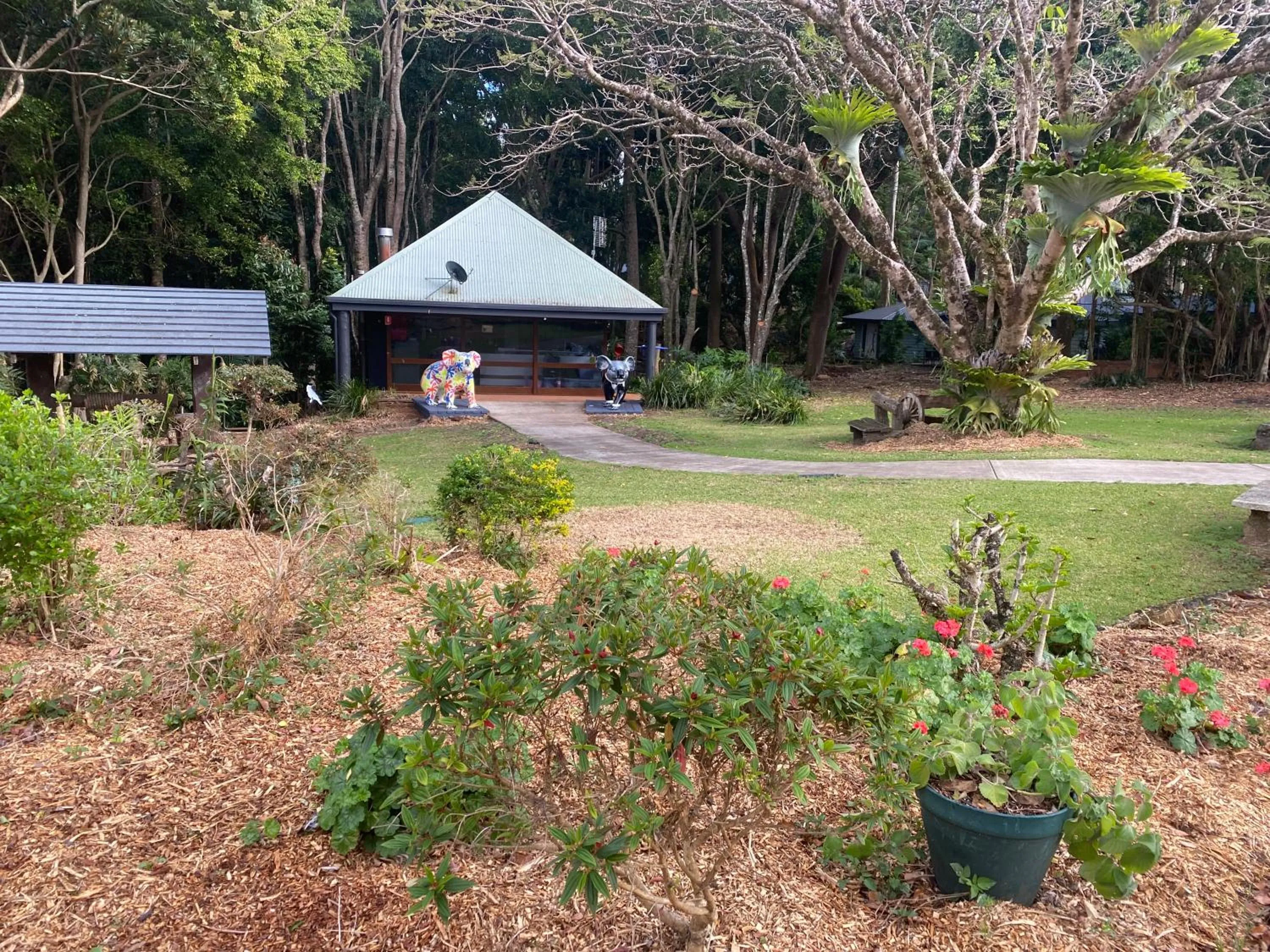Garden in Koala Cabins Sunshine Coast