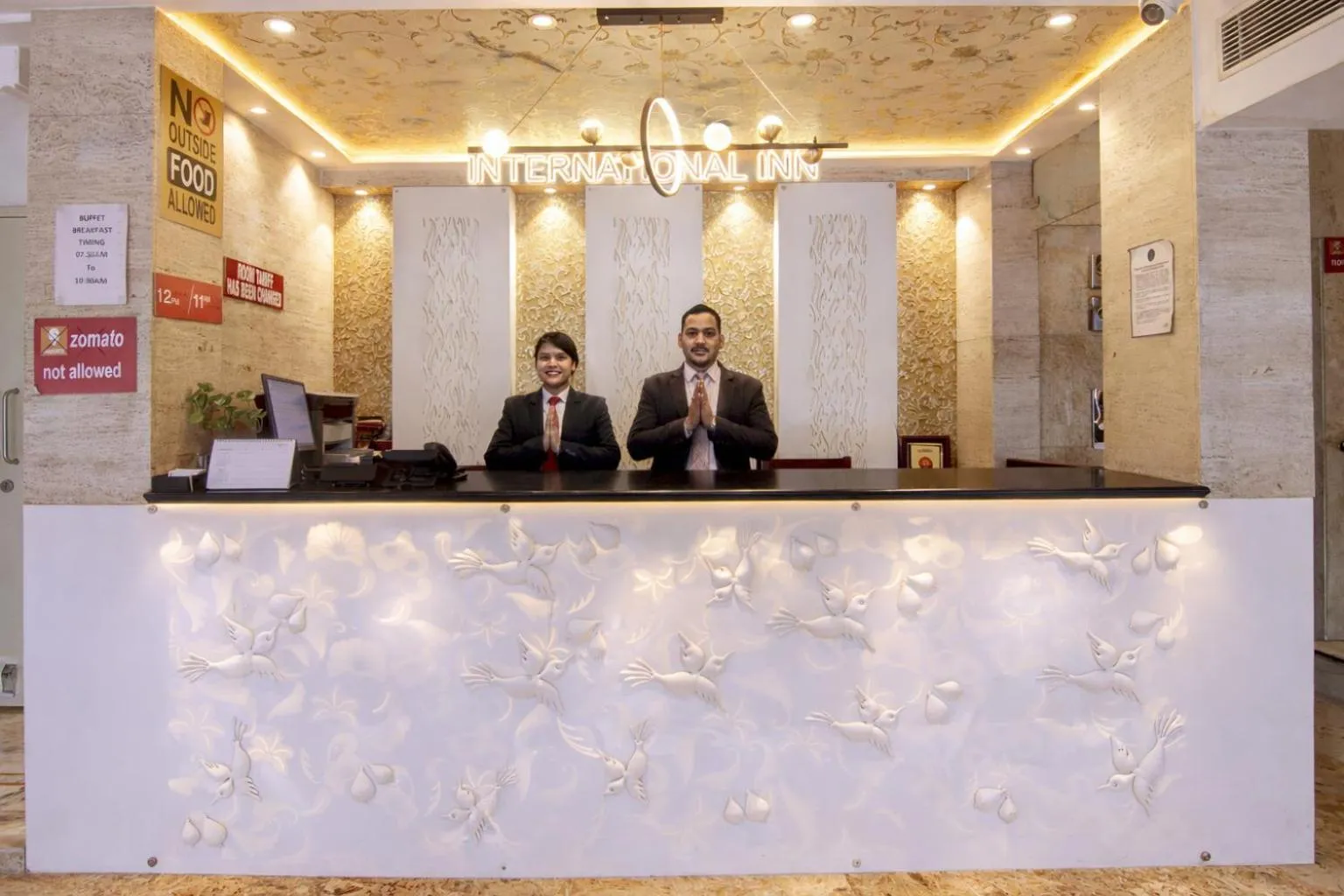 Lobby or reception in Hotel International Inn - Near Delhi Airport