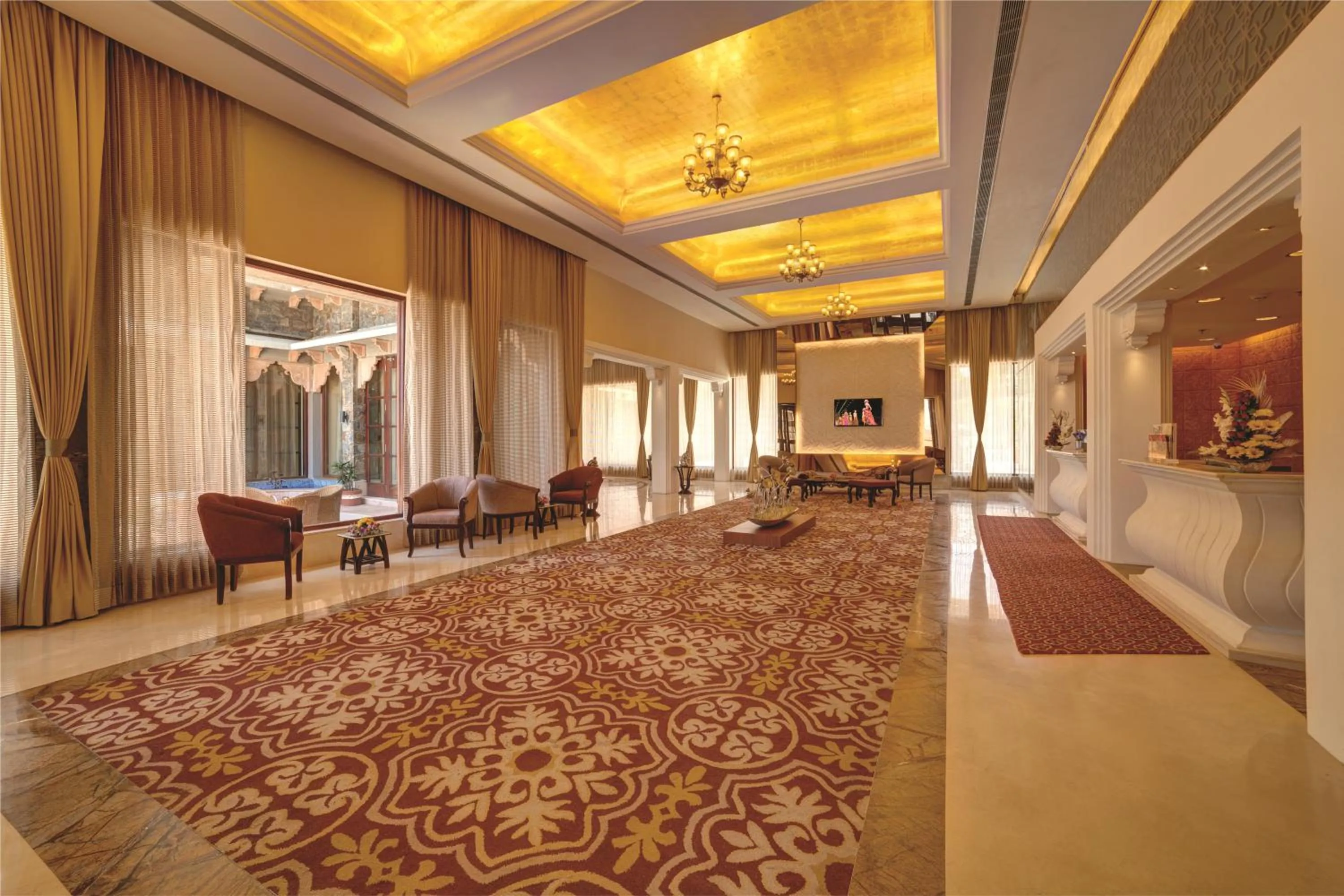 Lobby or reception in Ramada by Wyndham Udaipur Resort and Spa