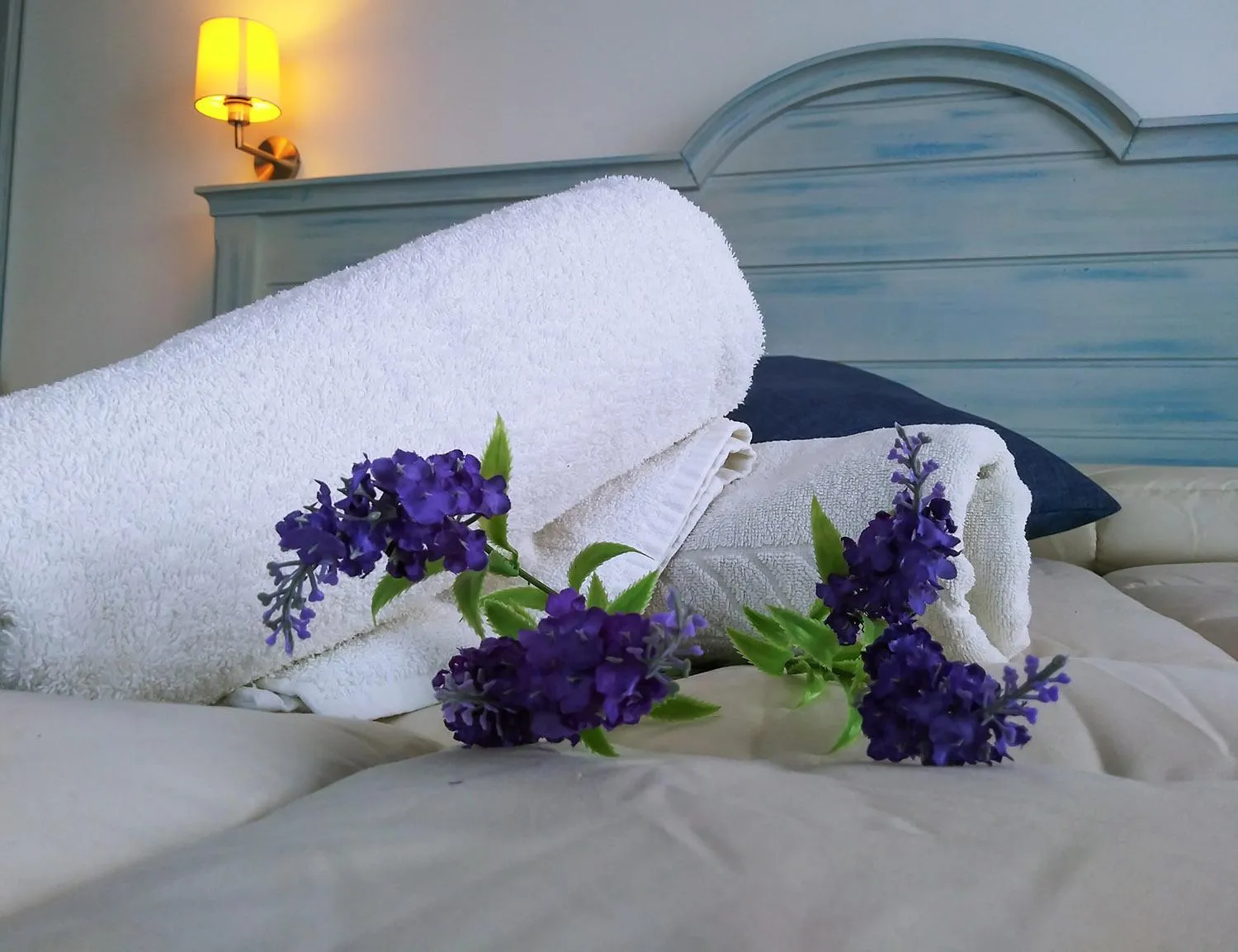 Bed in Blue Moon Hotel