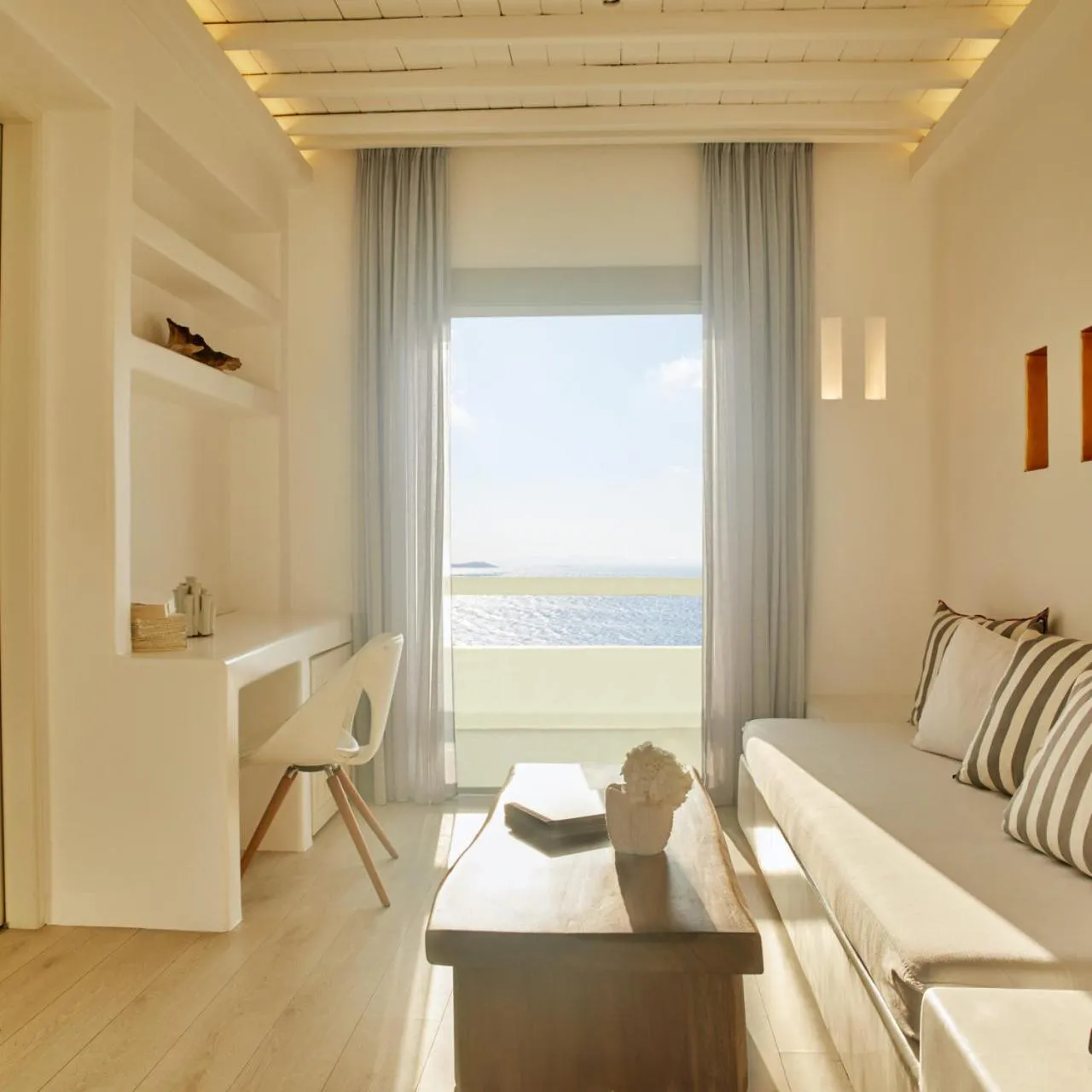 Living room in Cavo Tagoo Mykonos