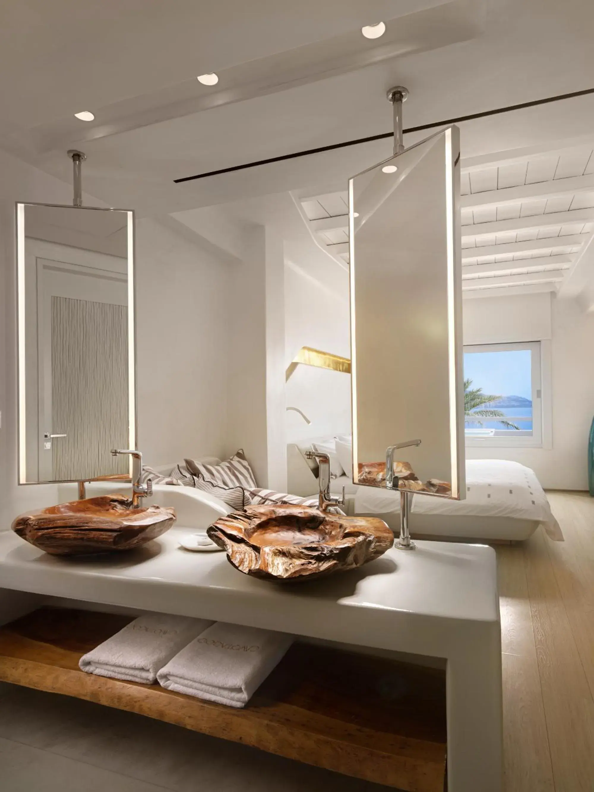 Junior Suite with Outdoor Hot Tub in Cavo Tagoo Mykonos Junior Suite with Outdoor Hot Tub in Cavo Tagoo Mykonos