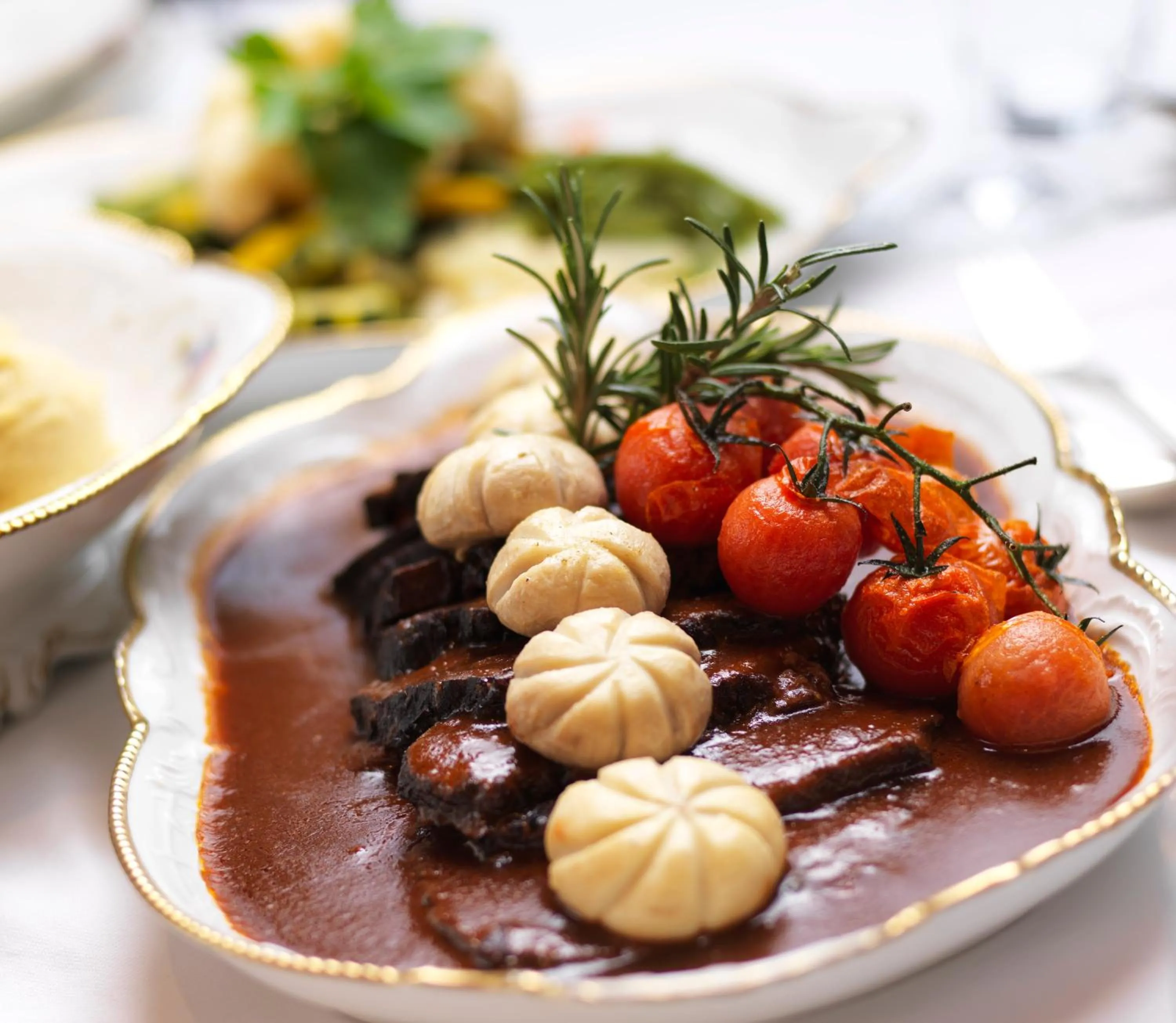 Food close-up in Hotel Restaurant Hammer