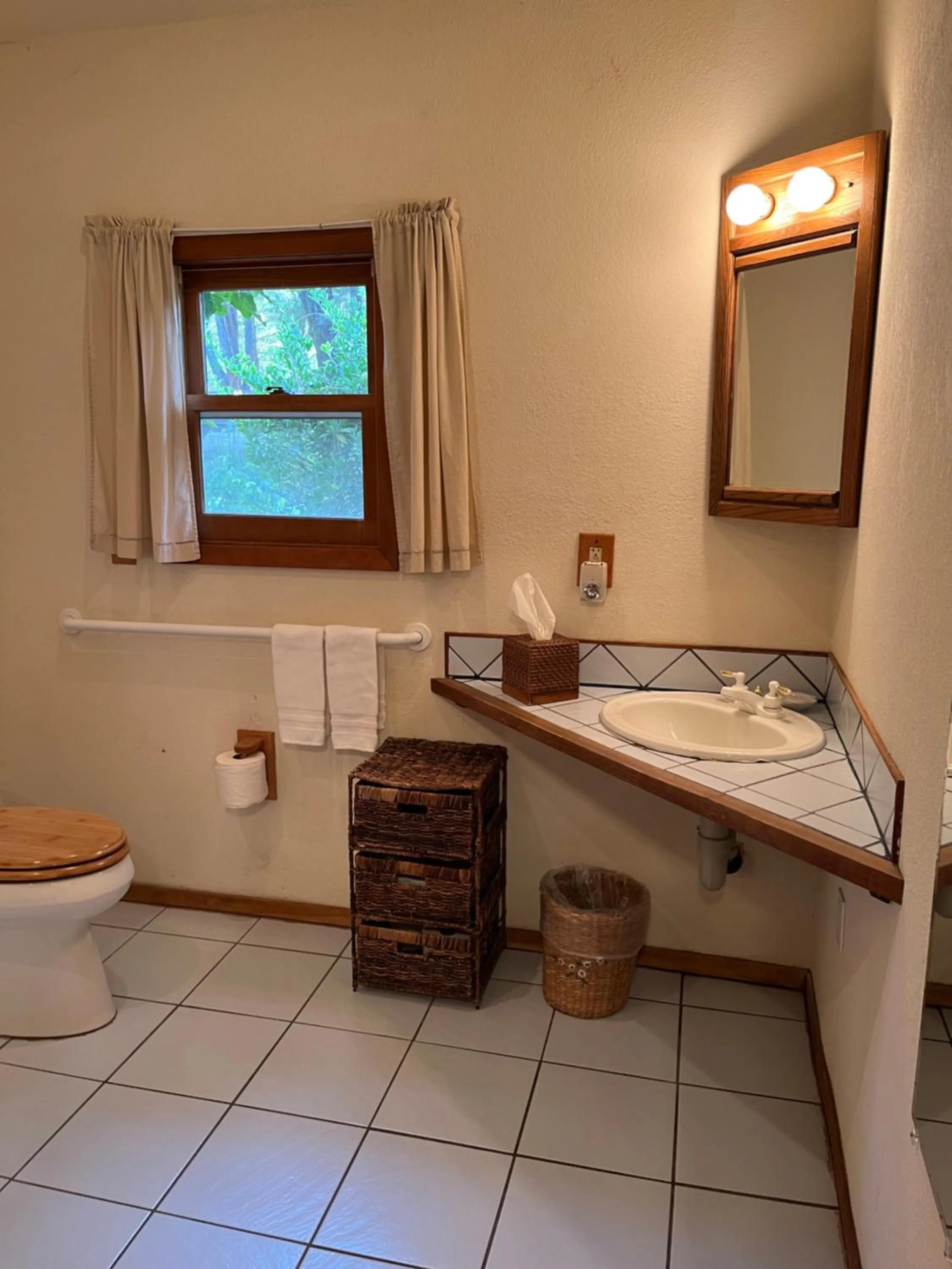 Bathroom in Backyard Garden Oasis