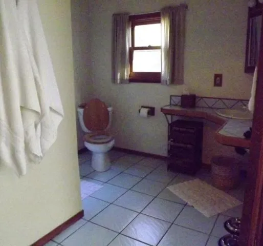 Bathroom in Backyard Garden Oasis