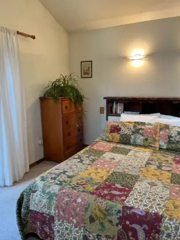 Bedroom, Bed in Backyard Garden Oasis