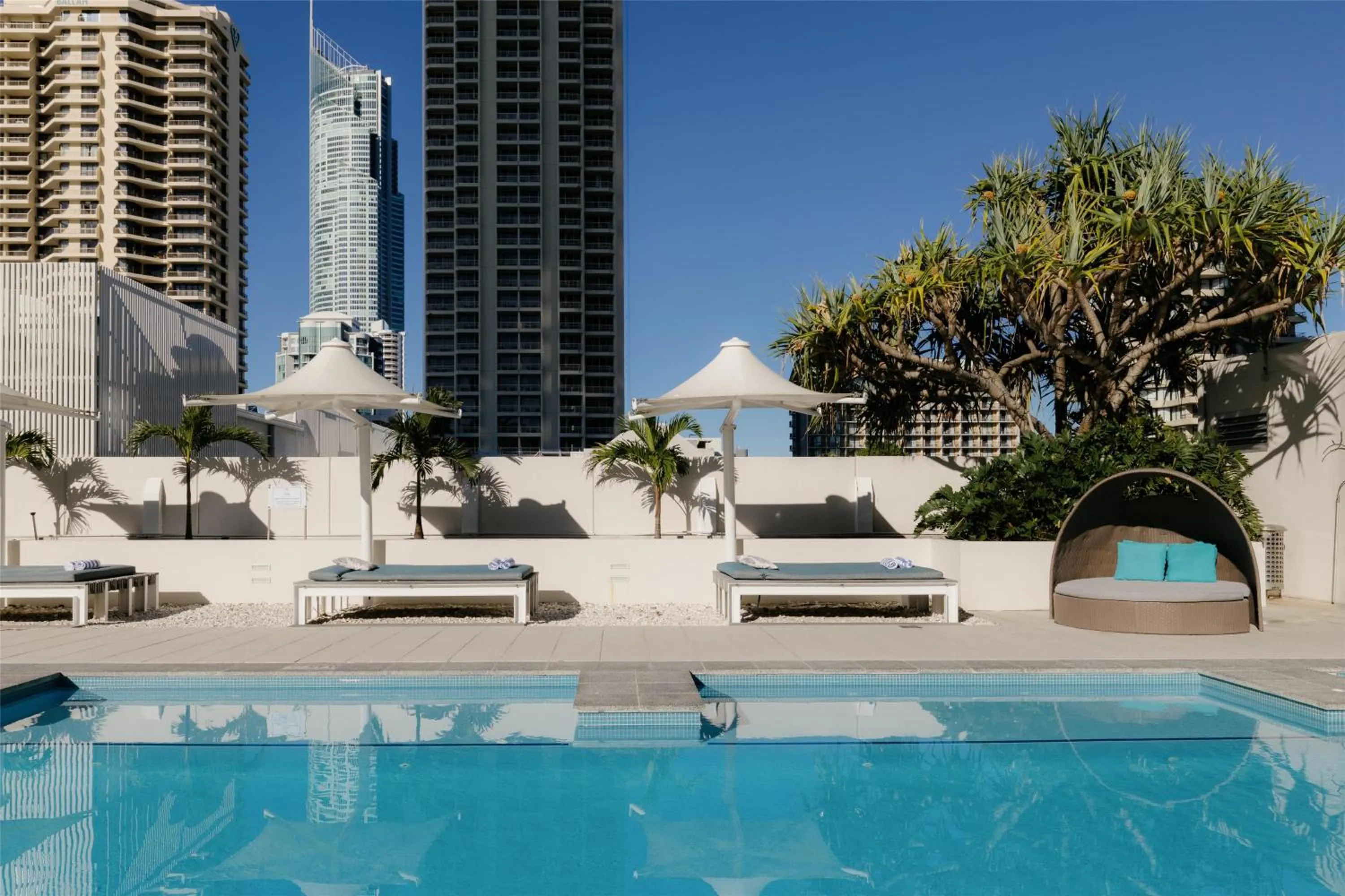 Pool view in Hilton Surfers Paradise Hotel & Residences