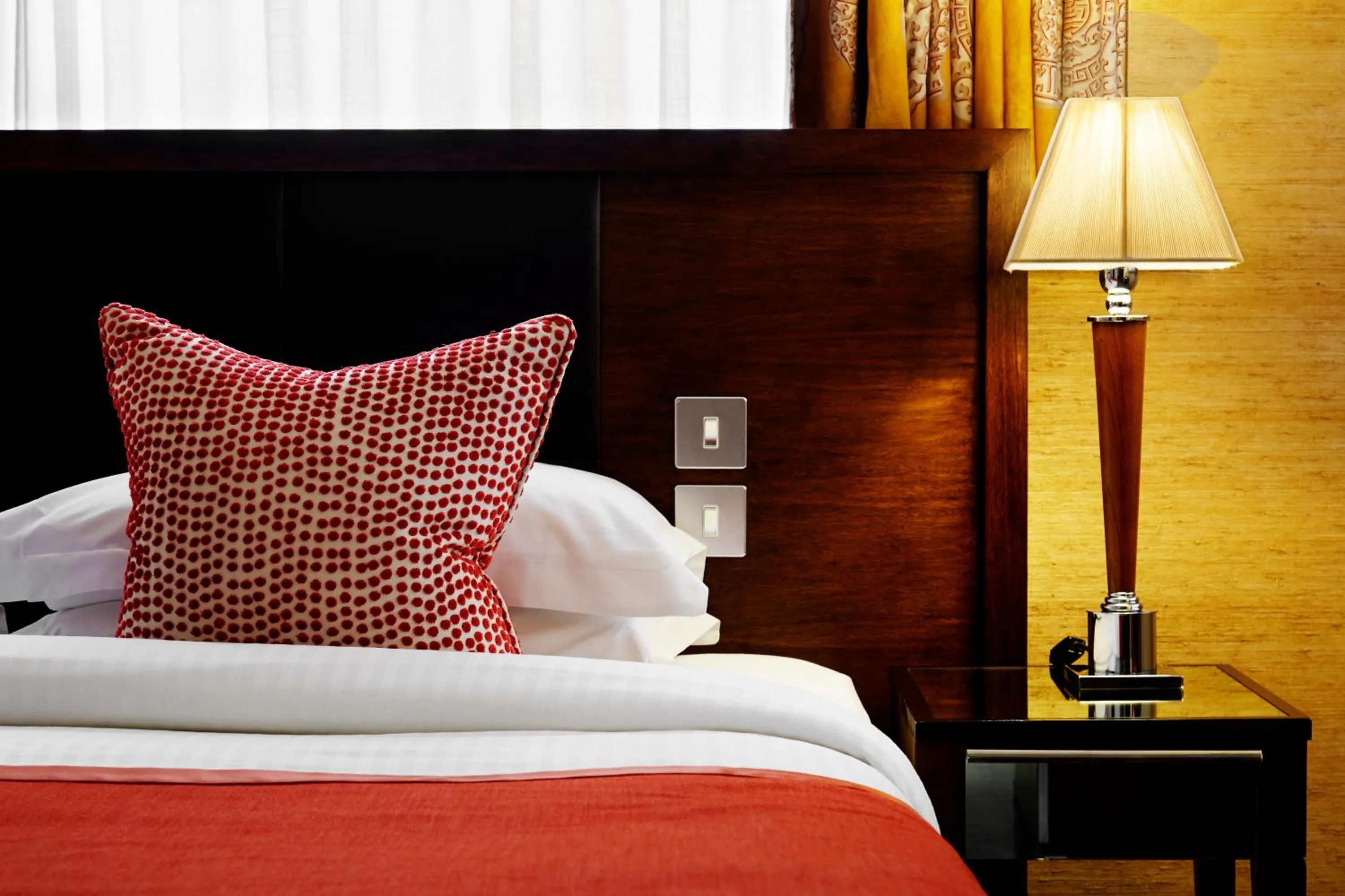 Decorative detail, Bed in The Mandeville Hotel