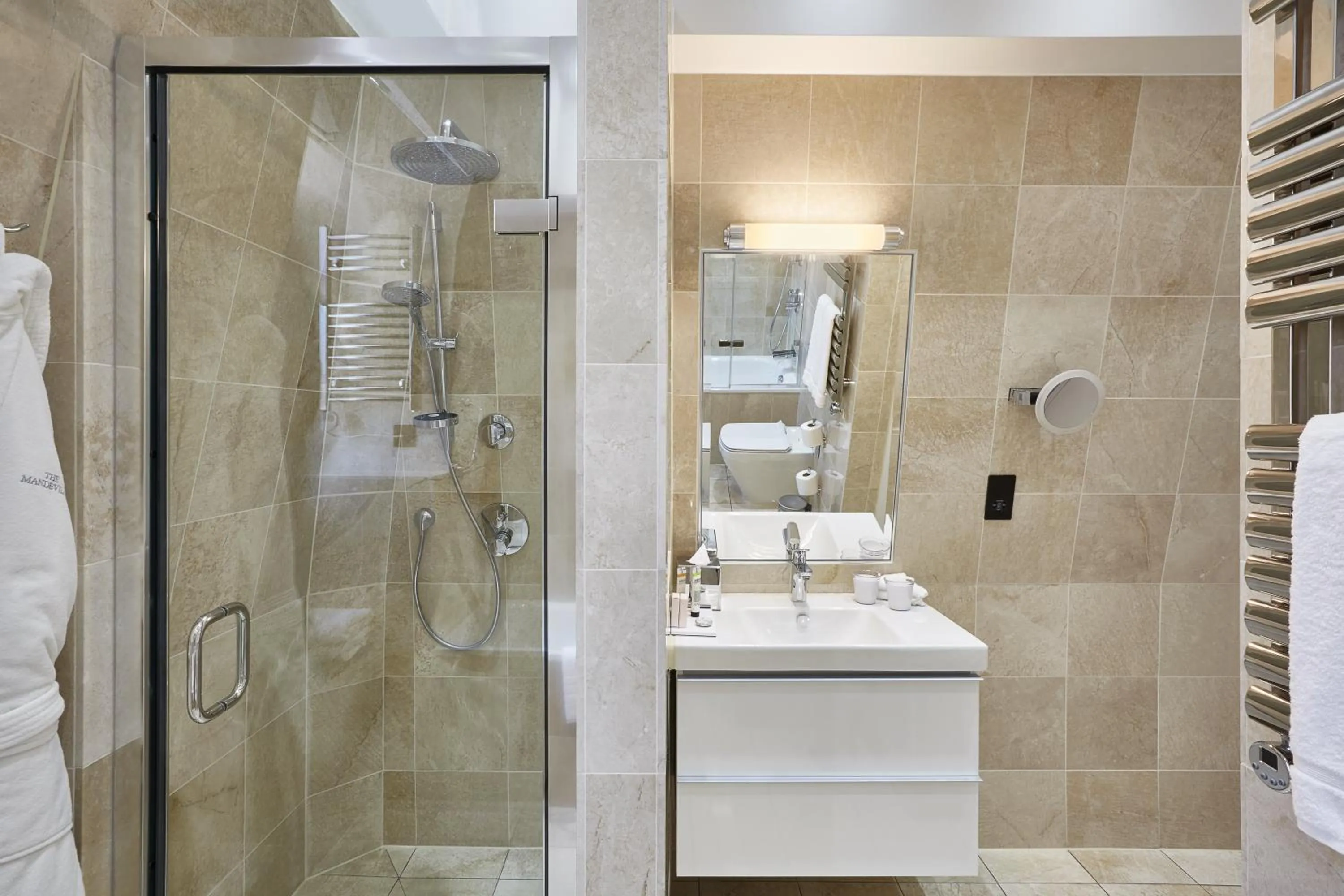 Shower in The Mandeville Hotel