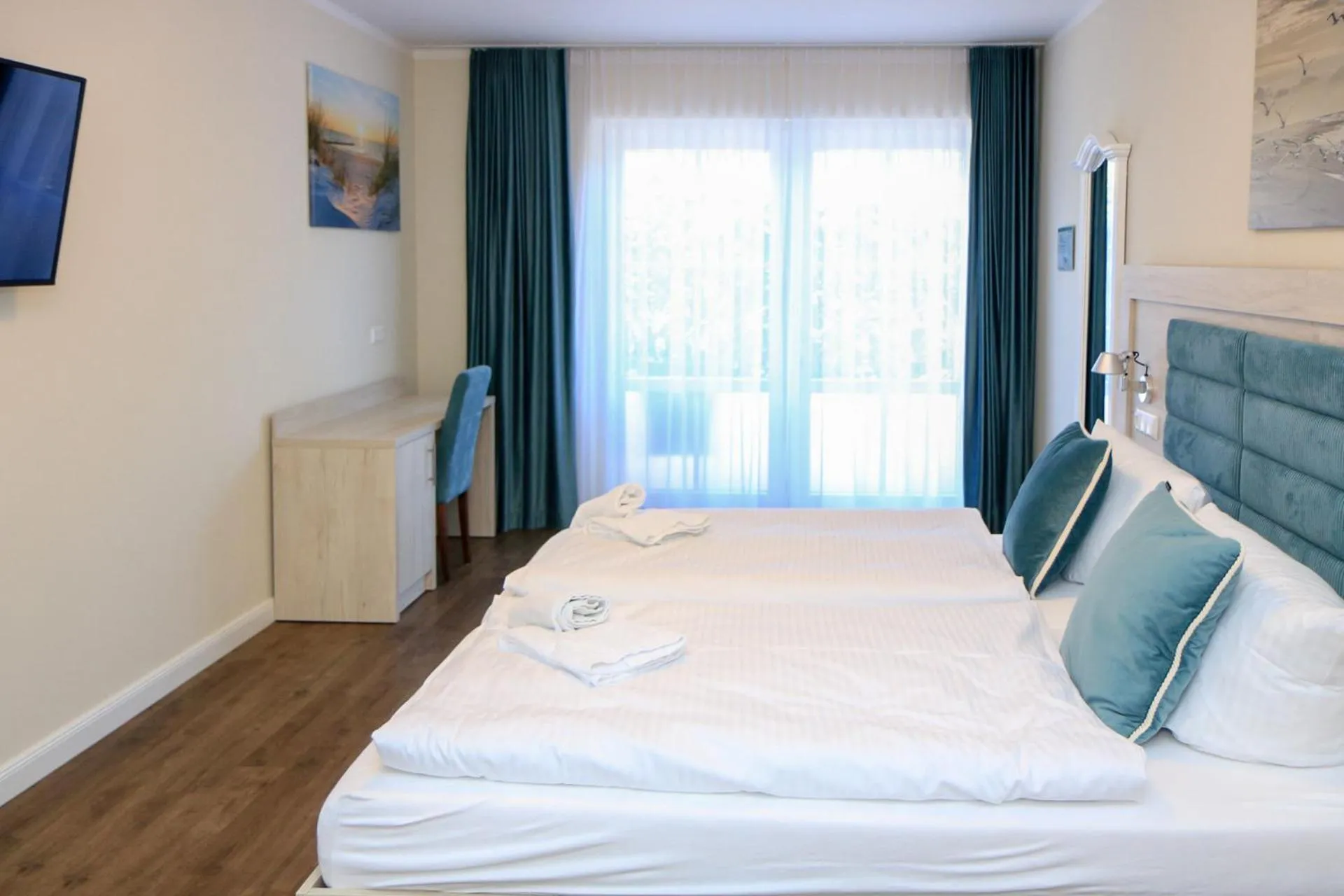 Bed in Hotel Nordkap