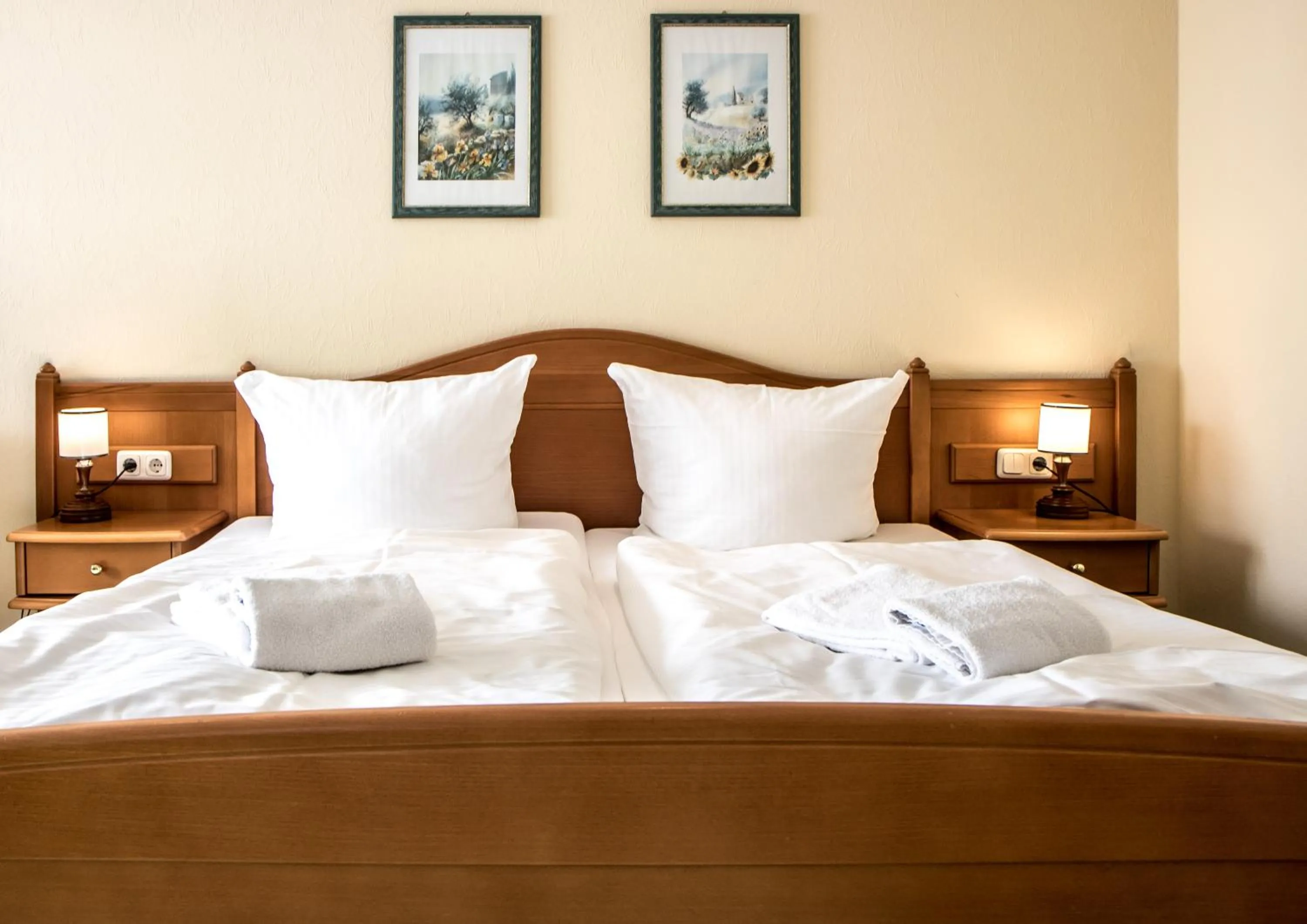 Bed in Hotel Nordkap