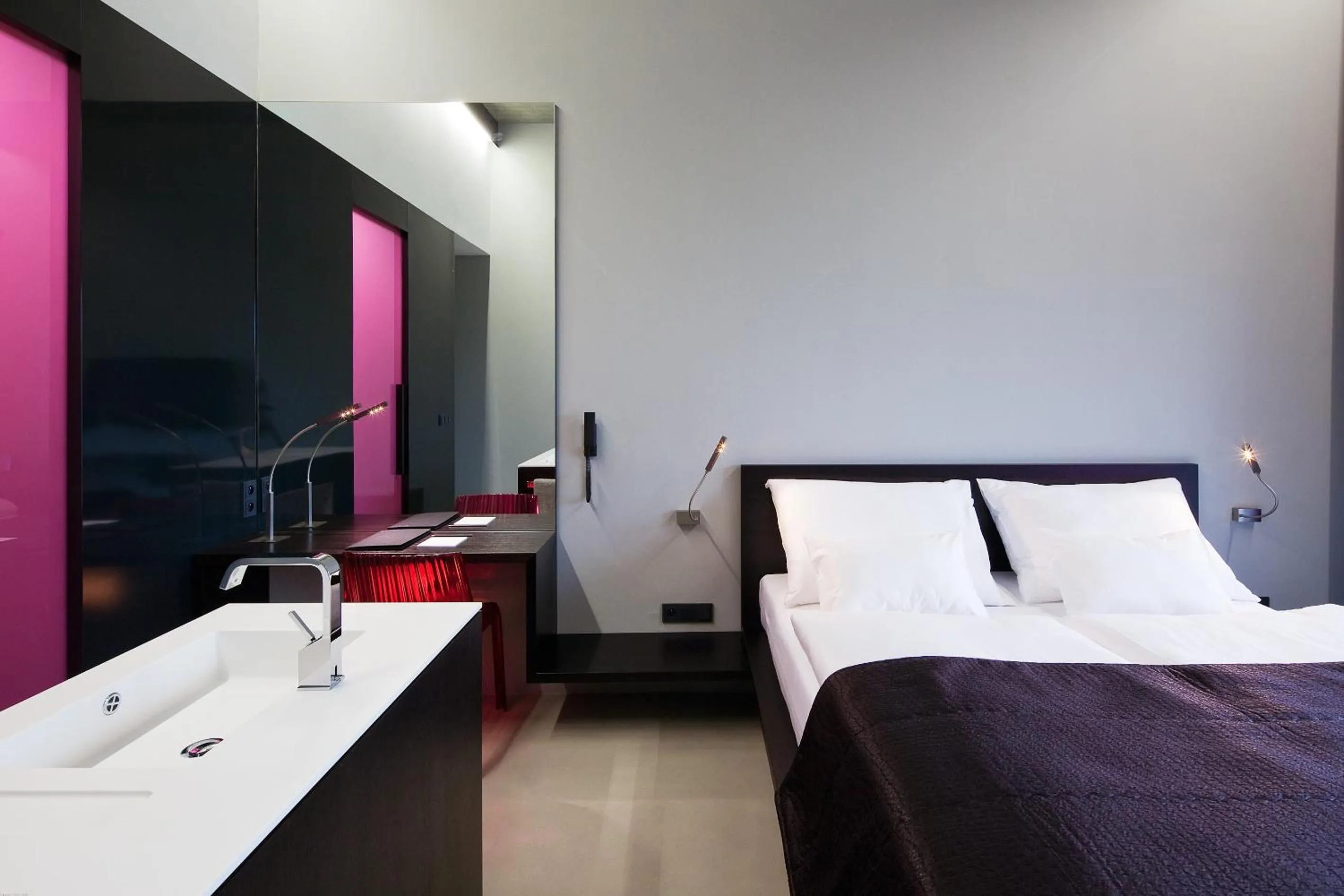 Decorative detail, Bed in Miura Hotel