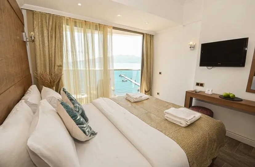 View (from property/room), Bed in Aurasia Beach Hotel