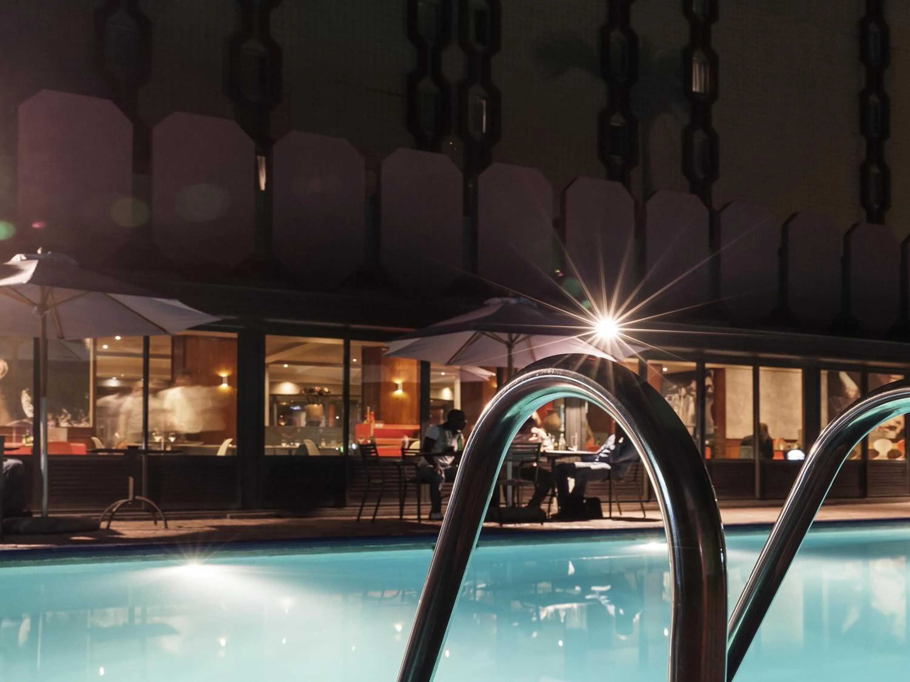 Pool view in ibis Douala