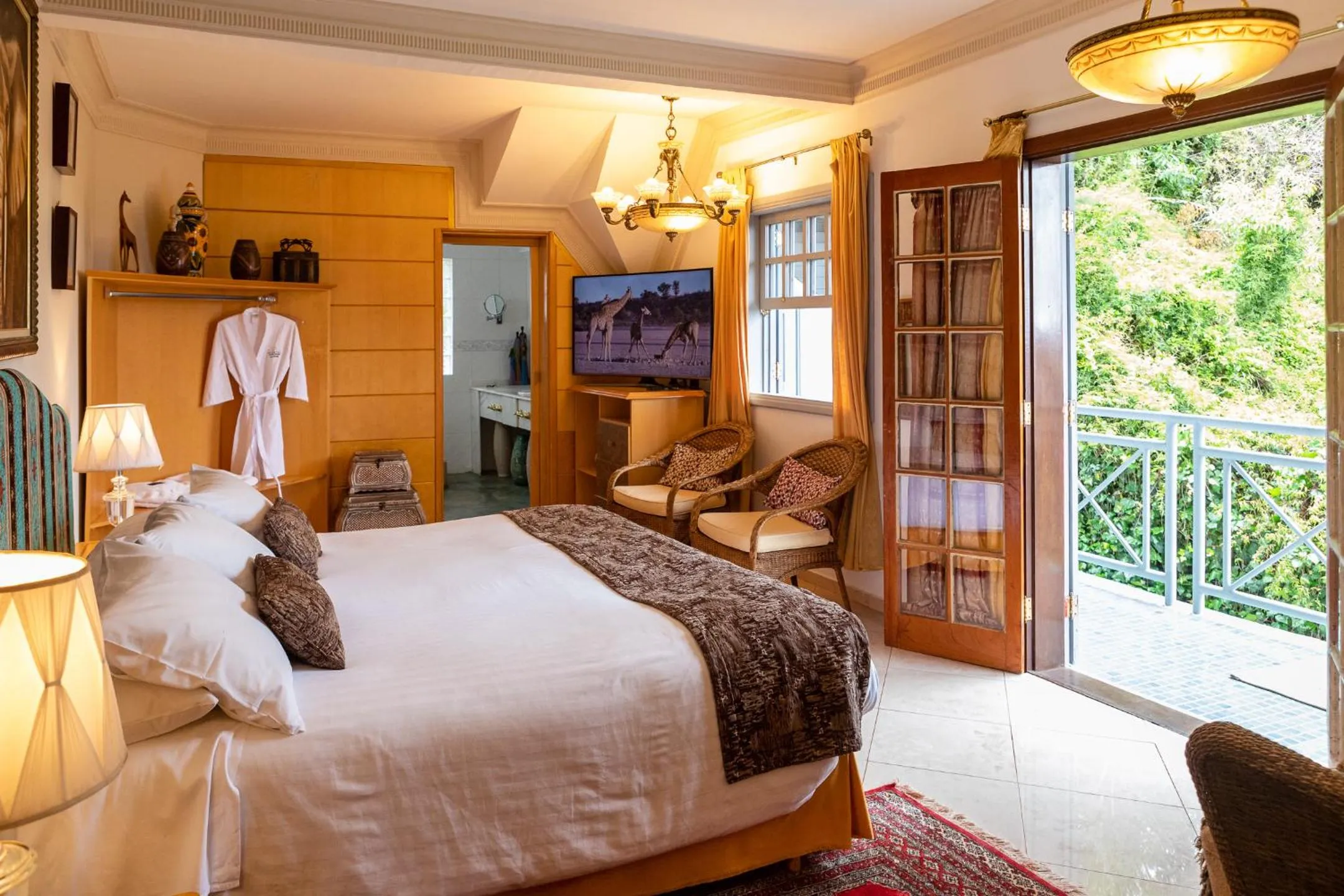 View (from property/room), Bed in Pousada de Charme Vila Natal