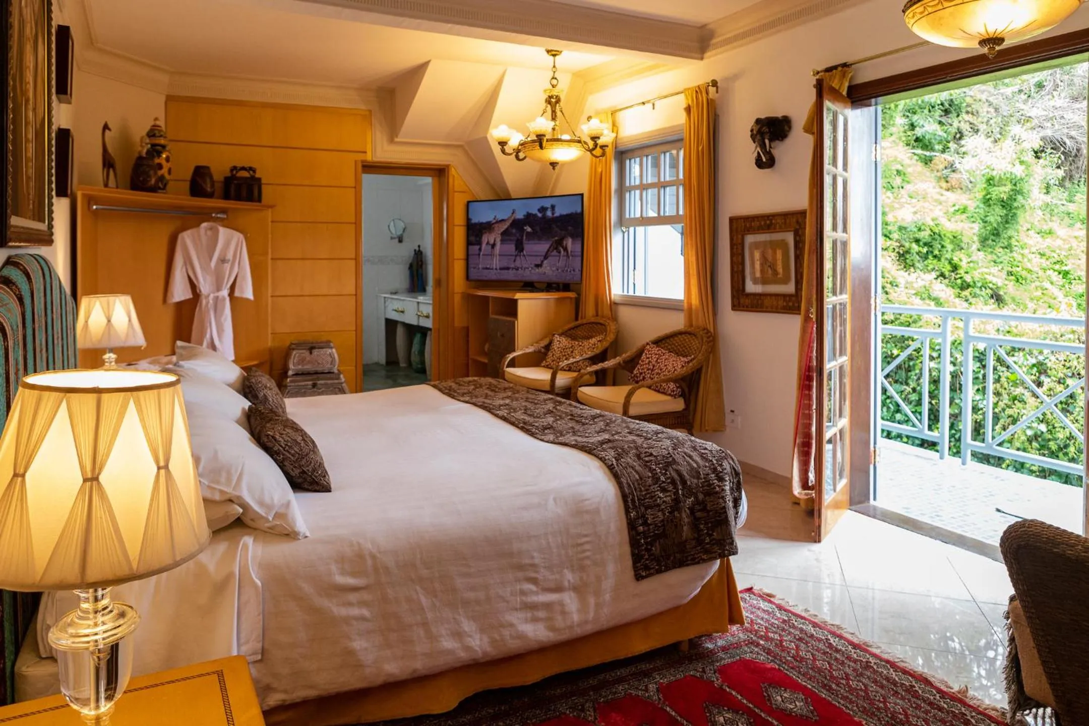 View (from property/room), Bed in Pousada de Charme Vila Natal