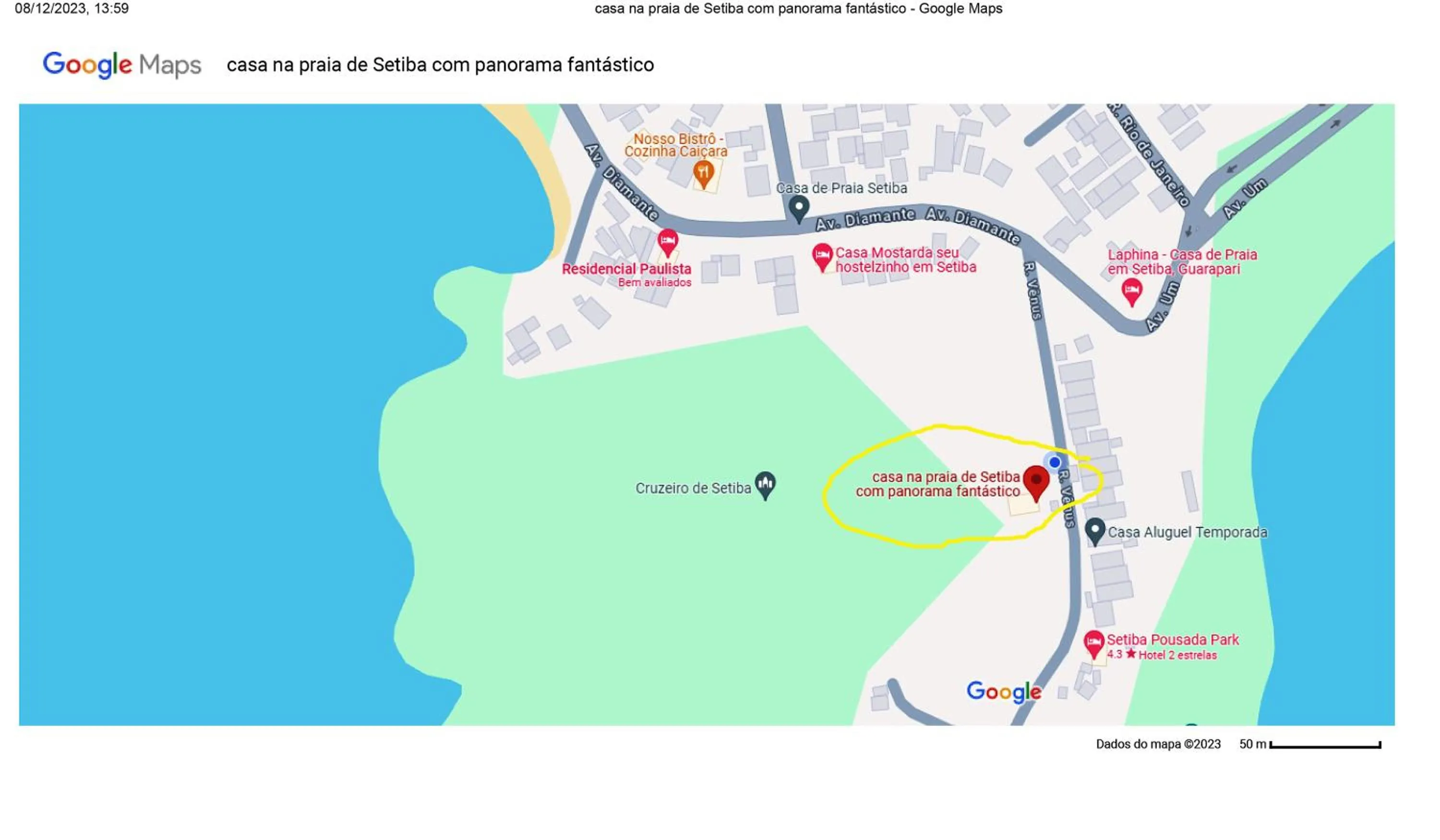 Casa na praia de Setiba com panorama fantástico