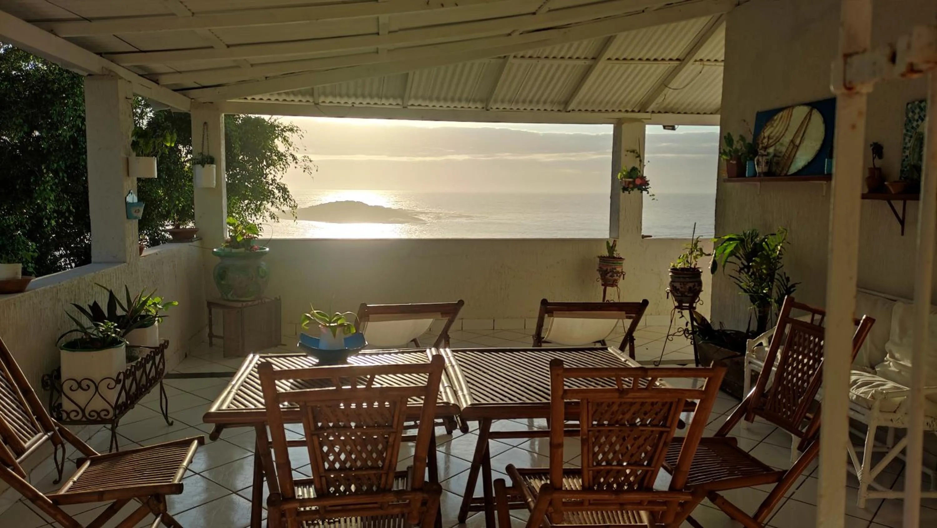 Seating area in Casa na praia de Setiba com panorama fantástico