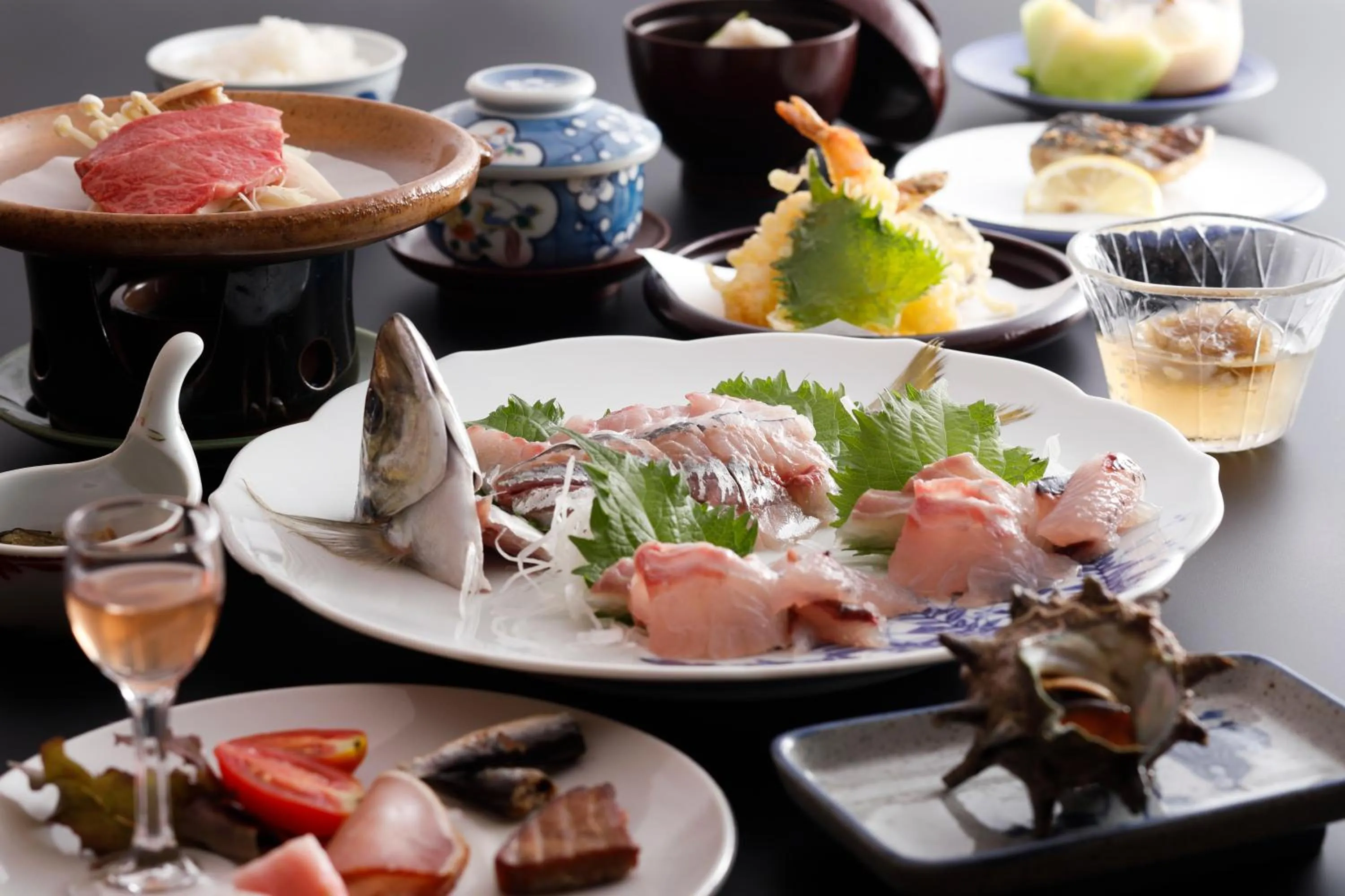 Food close-up in Seikiro Ryokan Historical Museum Hotel