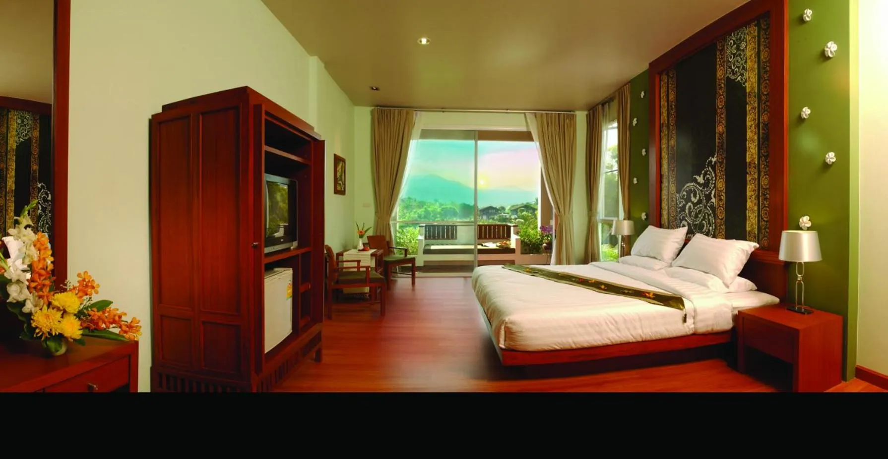 Bed in Fueng Fah Riverside Gardens Resort