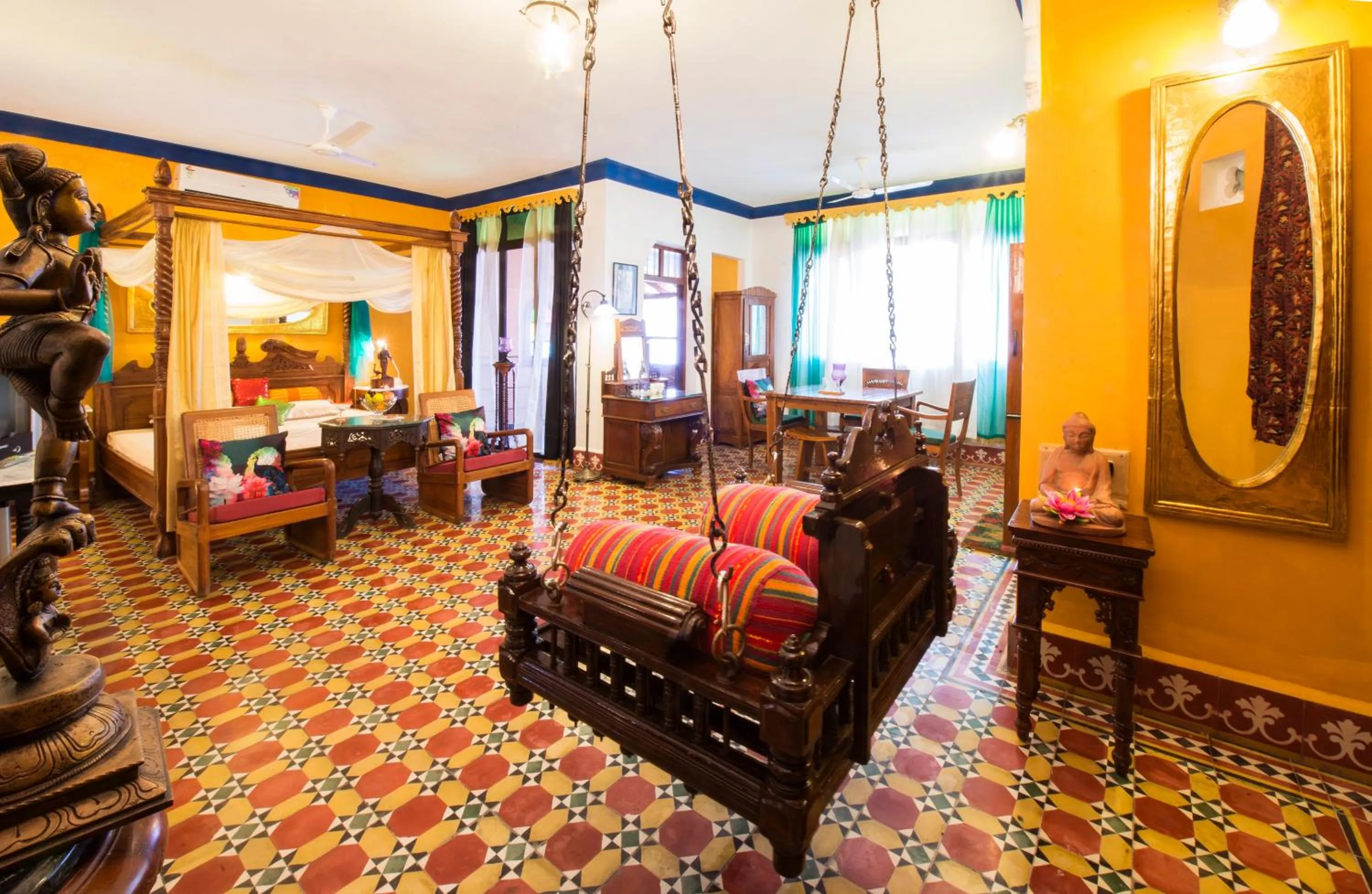 Bed in Indeco Hotels Swamimalai