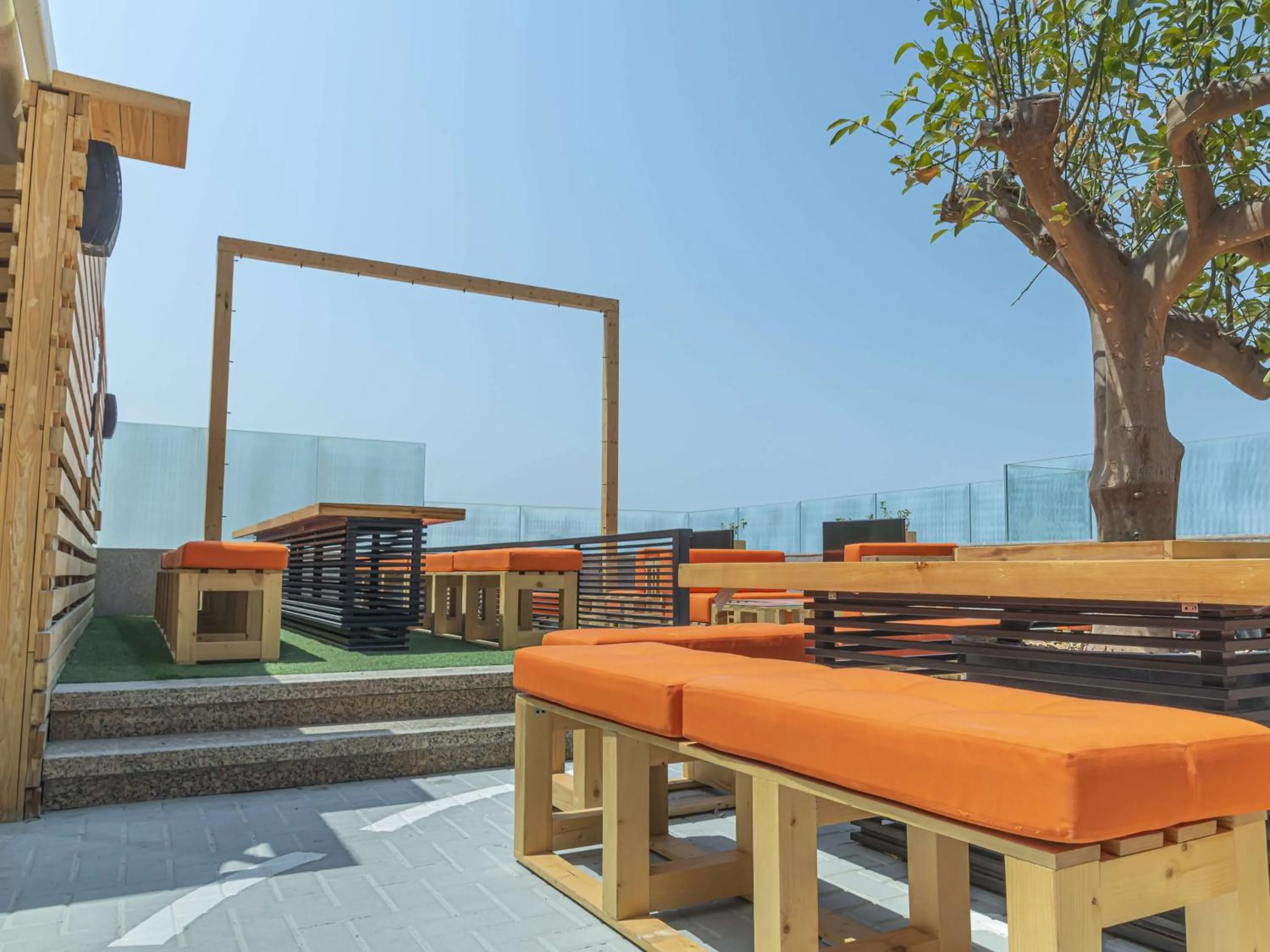 Patio in Hilton Doha